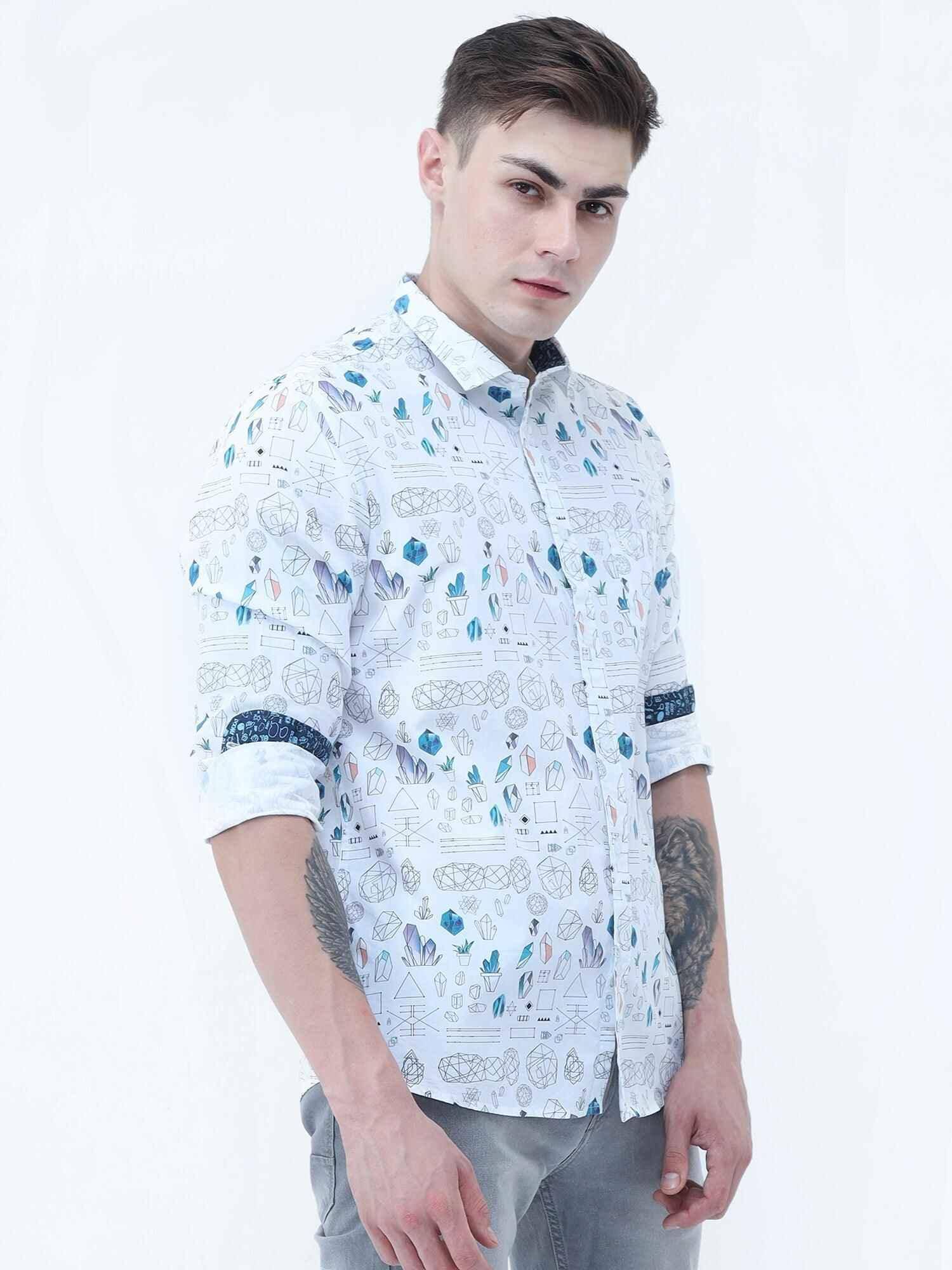 Doodle Men's Printed Casual Shirt - Guniaa Fashions