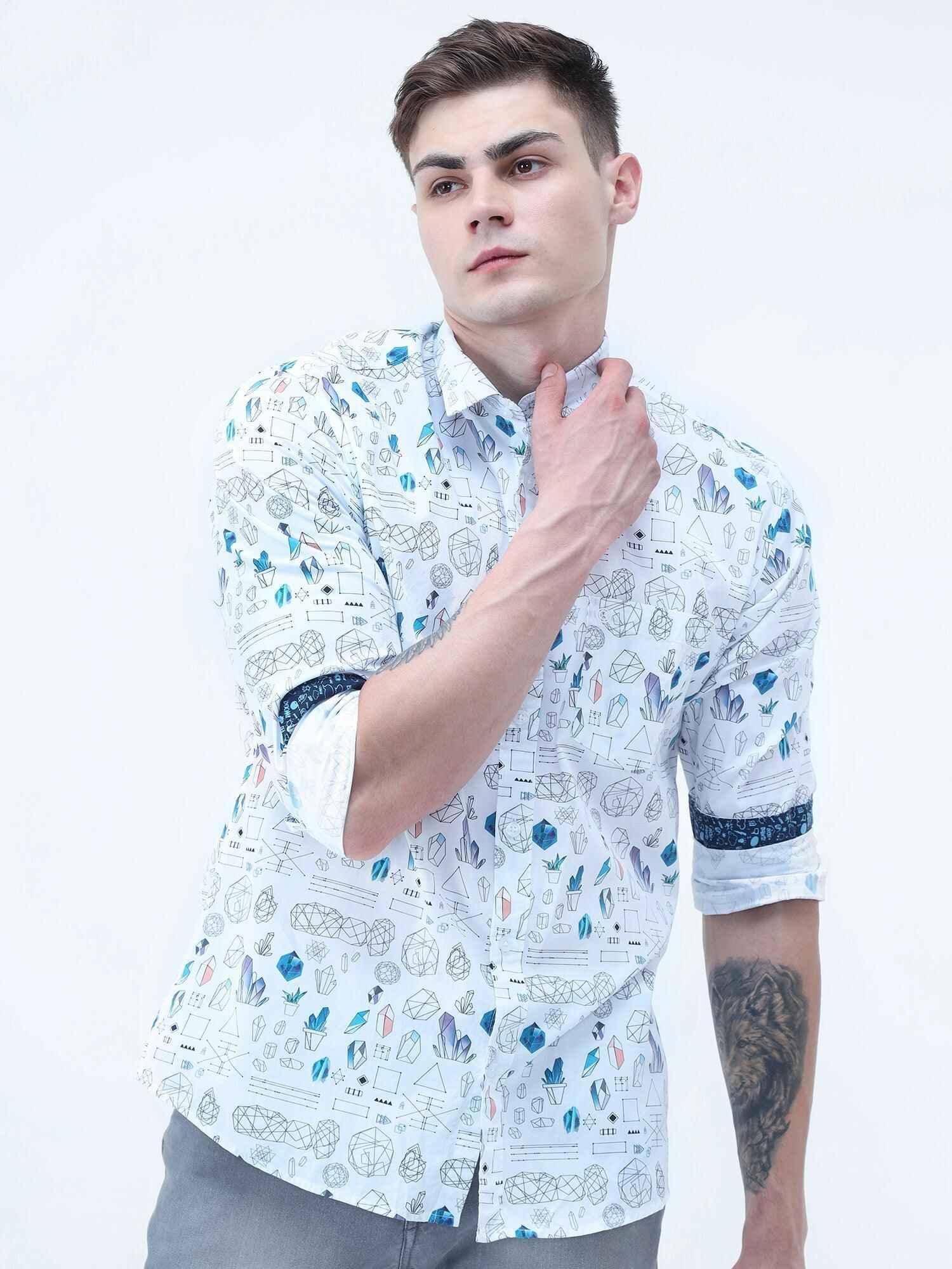 Doodle Men's Printed Casual Shirt - Guniaa Fashions