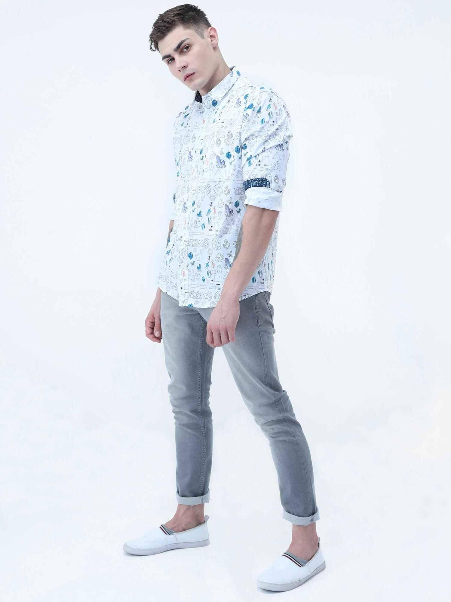 Doodle Men's Printed Casual Shirt - Guniaa Fashions