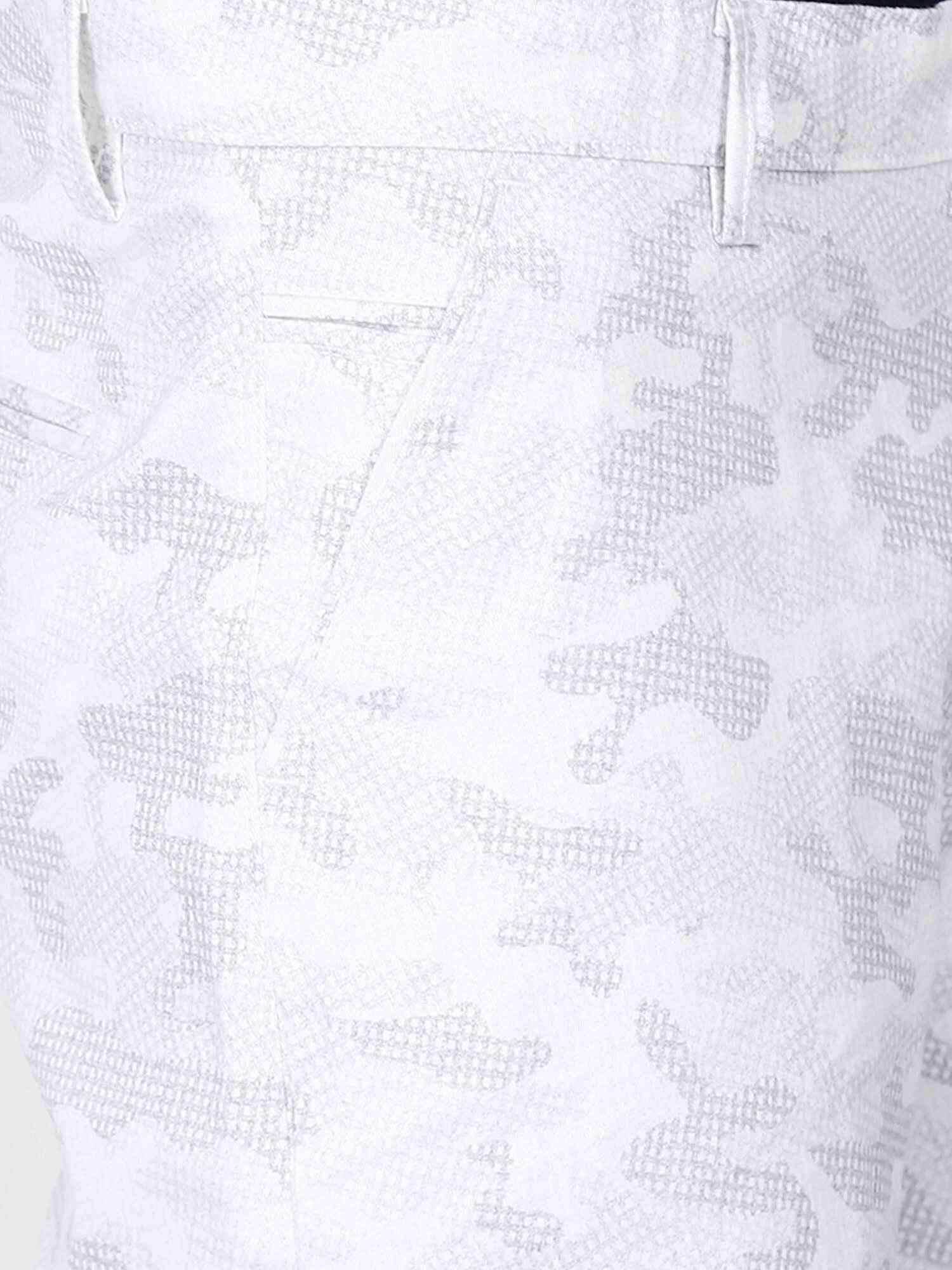 Elijaj Men White Camouflage Printed Shorts - Guniaa Fashions