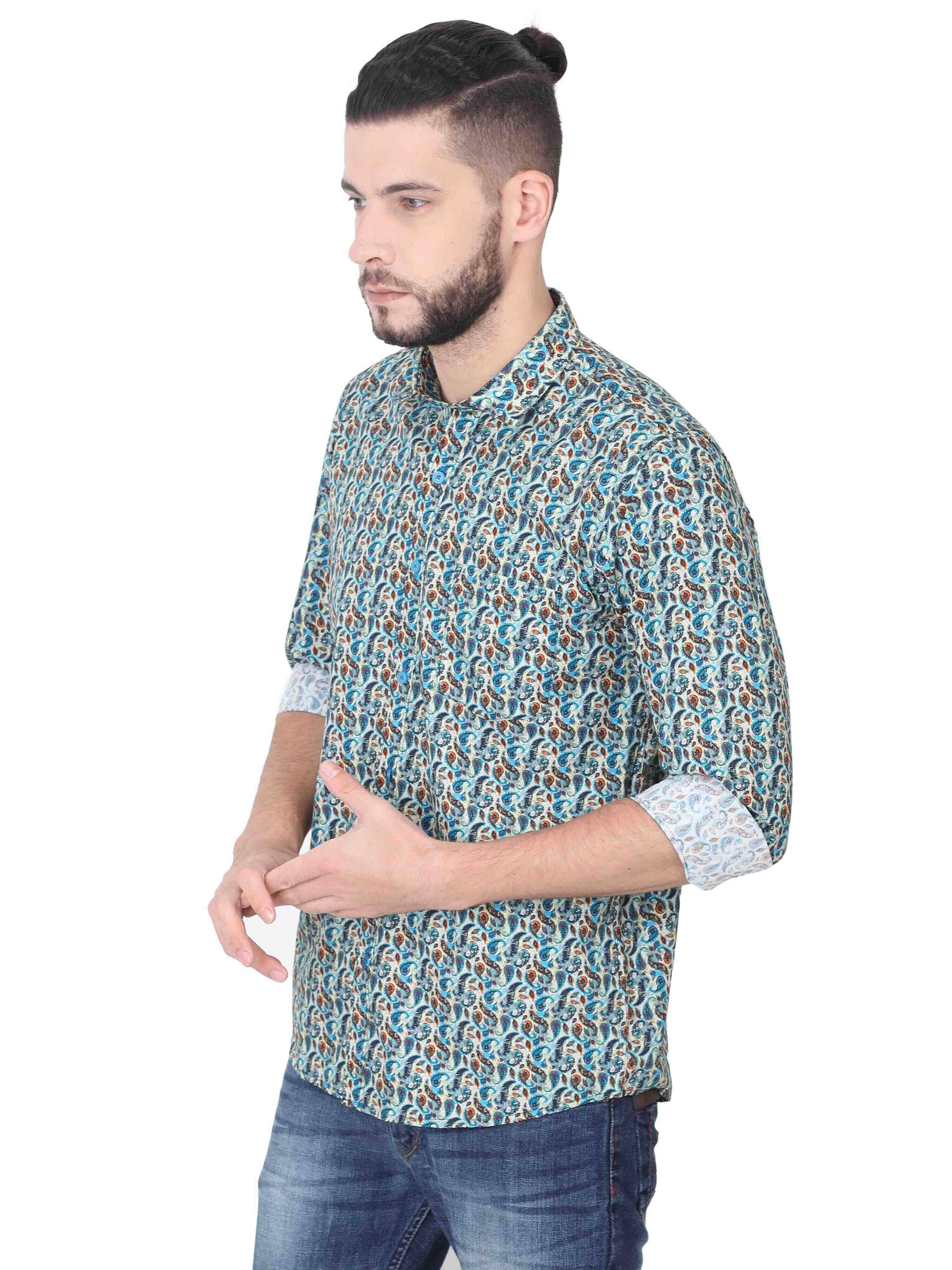 Fabian Men's Printed Casual Shirt - Guniaa Fashions