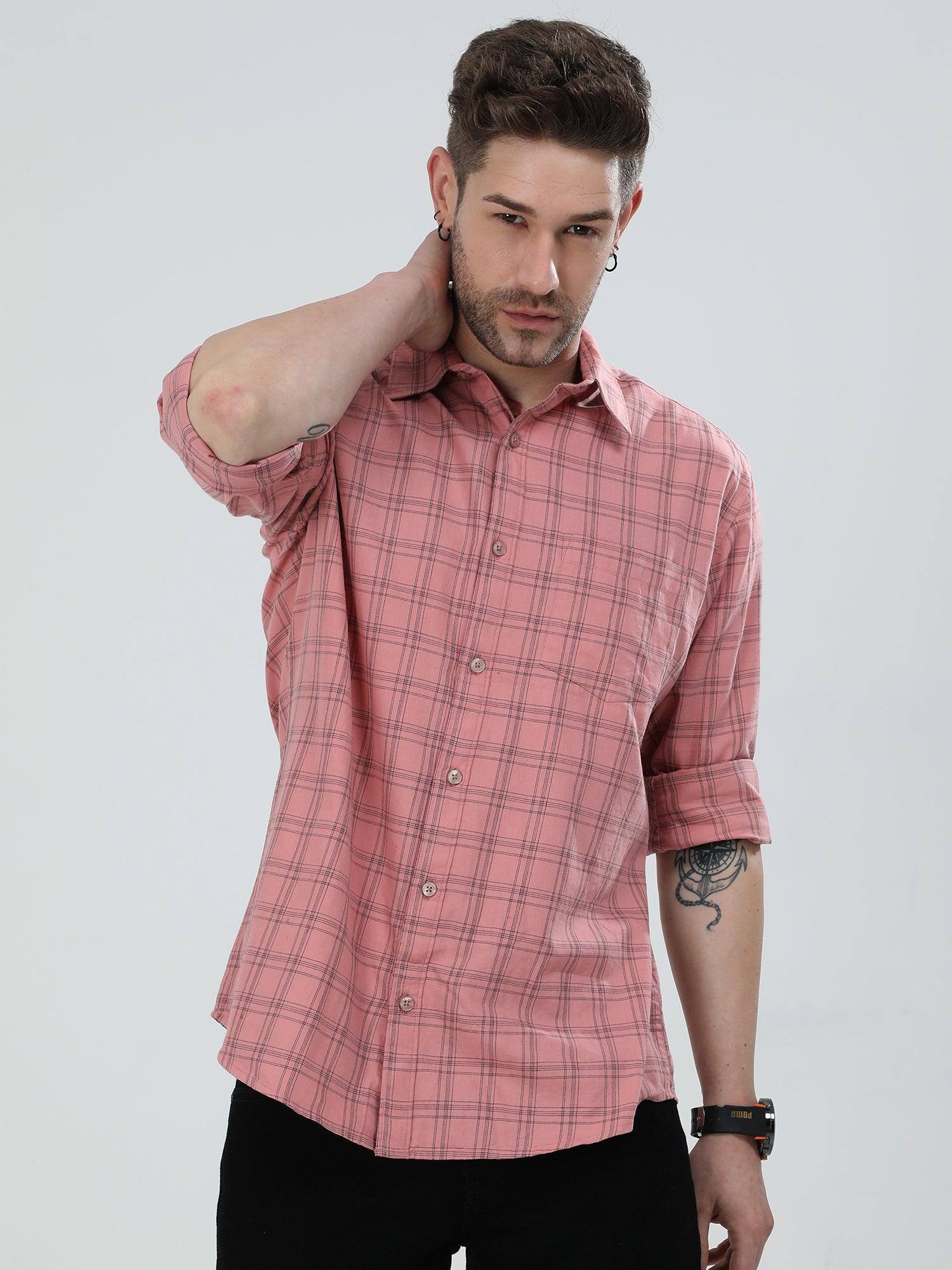 Flamingo Checkered Cotton Shirts - Guniaa Fashions