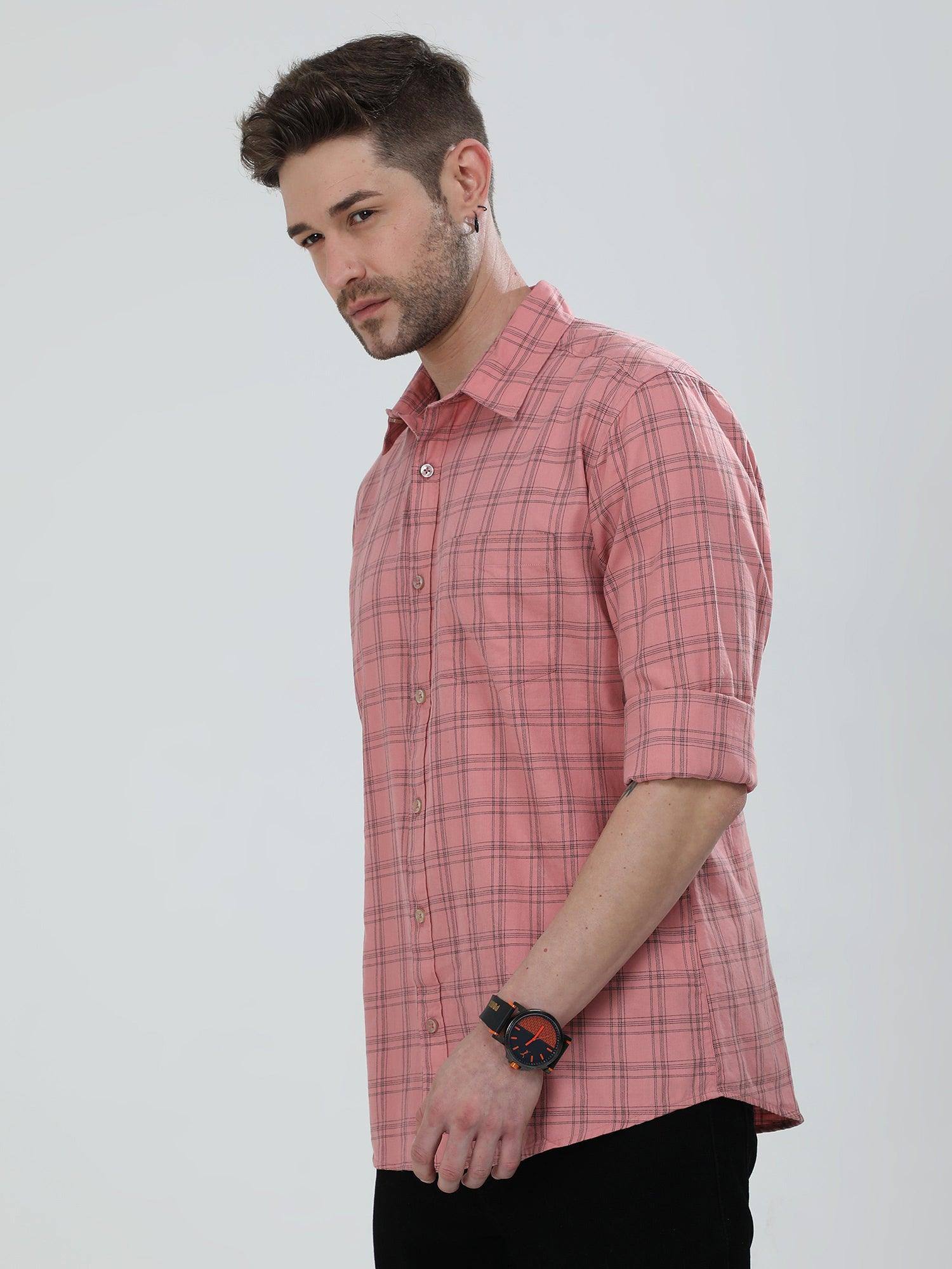 Flamingo Checkered Cotton Shirts - Guniaa Fashions