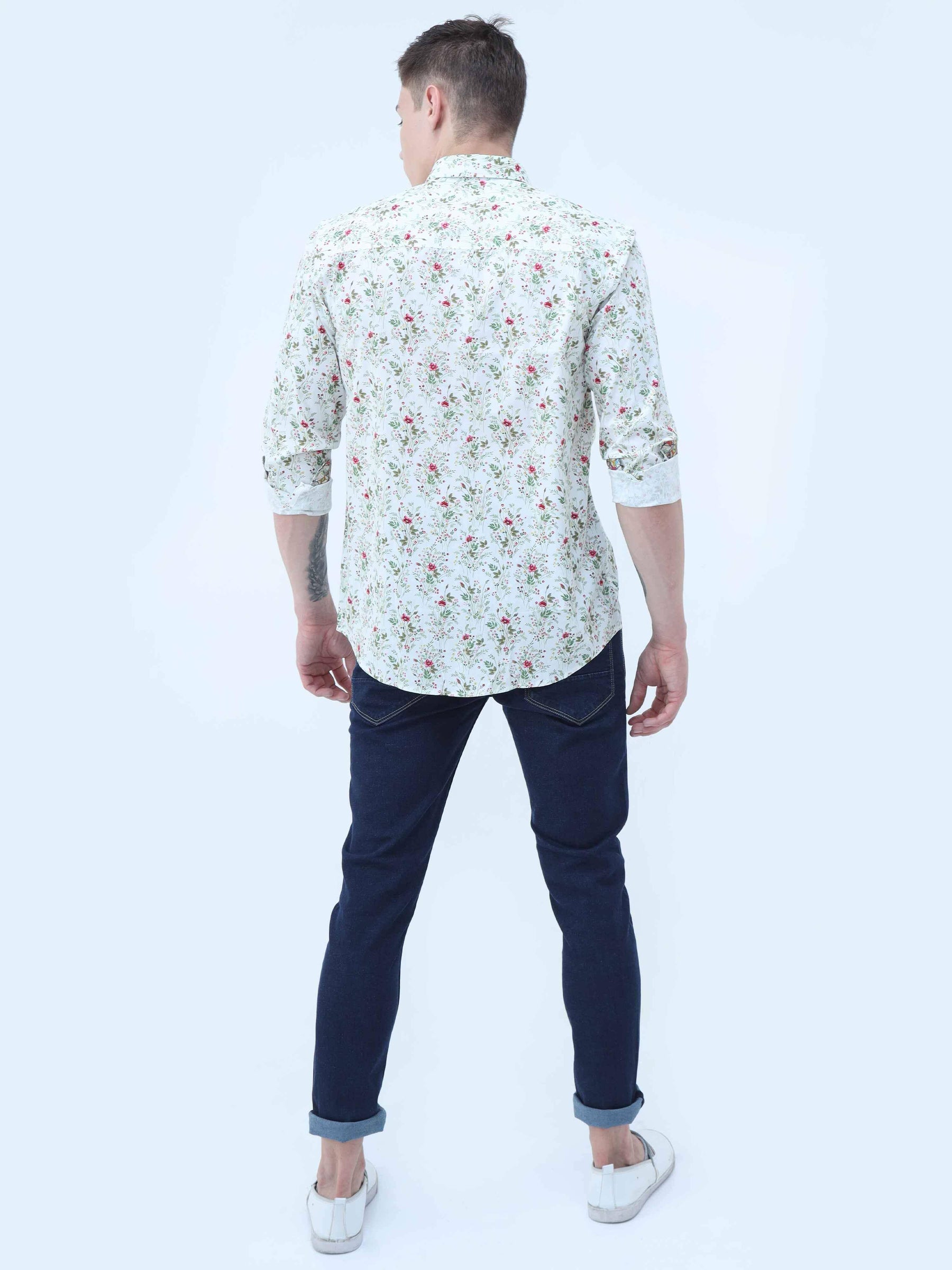 Flora Bunch Digital Printed Full Shirt - Guniaa Fashions