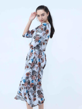 Floral Printed Maxi Dress - Guniaa Fashions