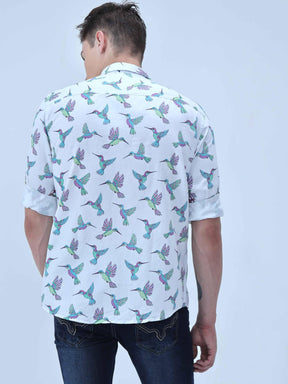 Flying Bird Digital Printed Full Shirt - Guniaa Fashions