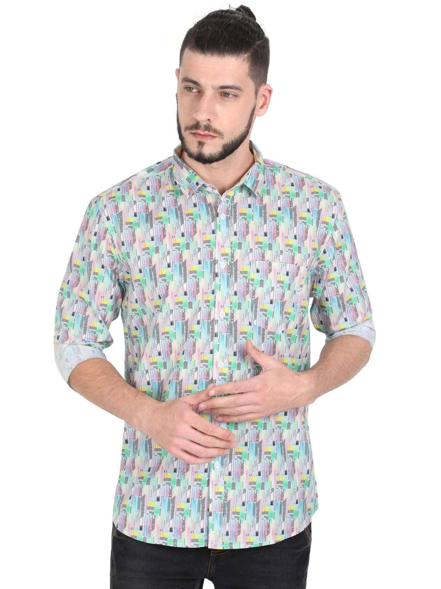 Fraser Men's Multicoloured Printed Shirt - Guniaa Fashions