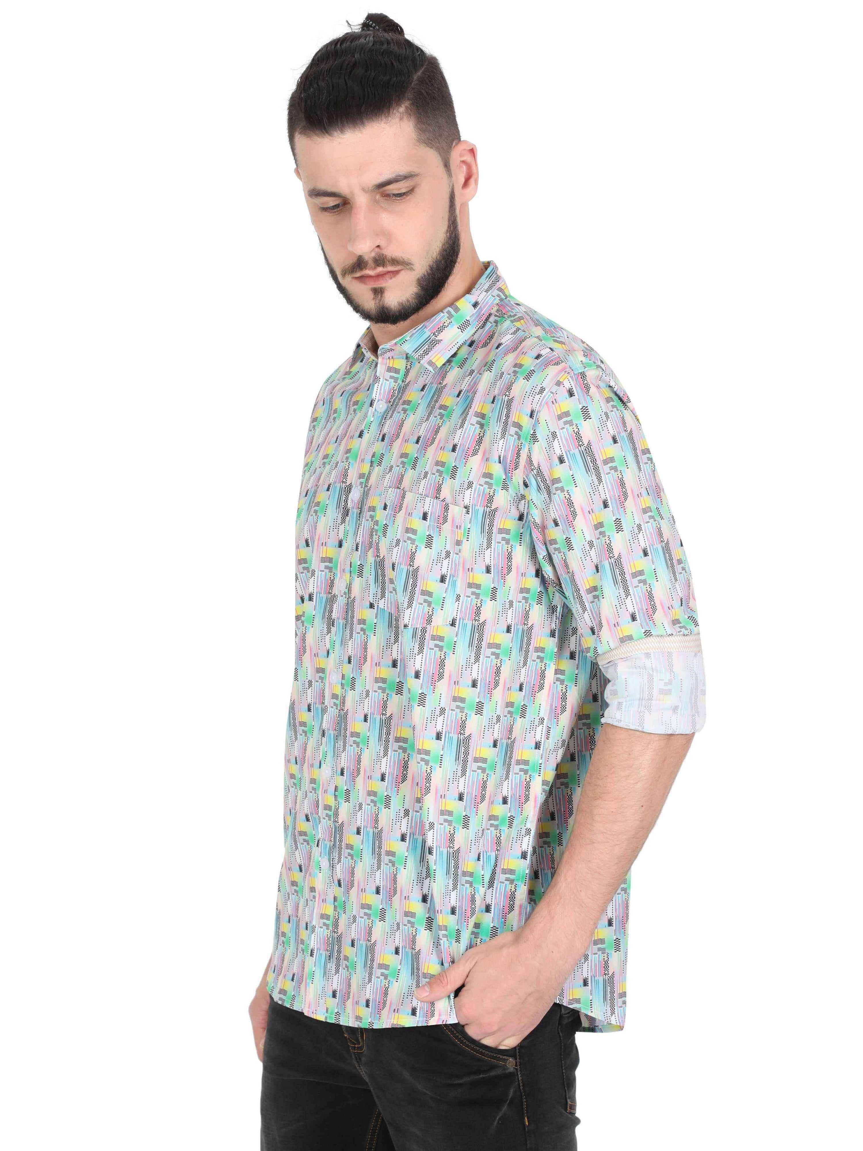 Fraser Men's Multicoloured Printed Shirt - Guniaa Fashions