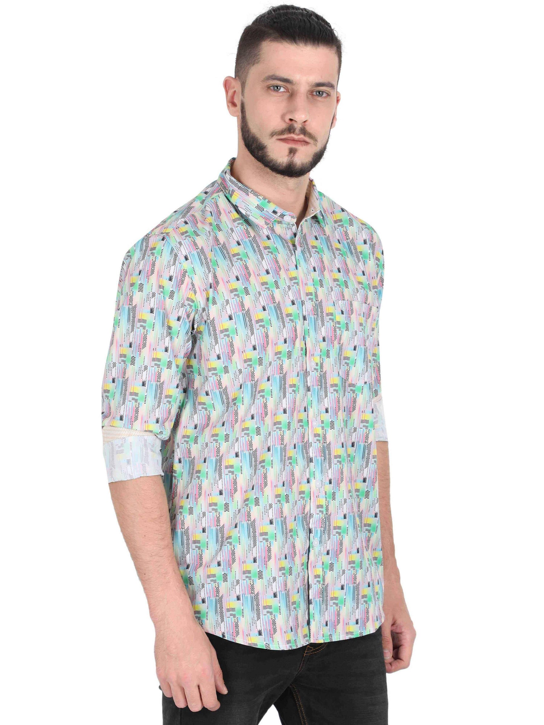 Fraser Men's Multicoloured Printed Shirt - Guniaa Fashions