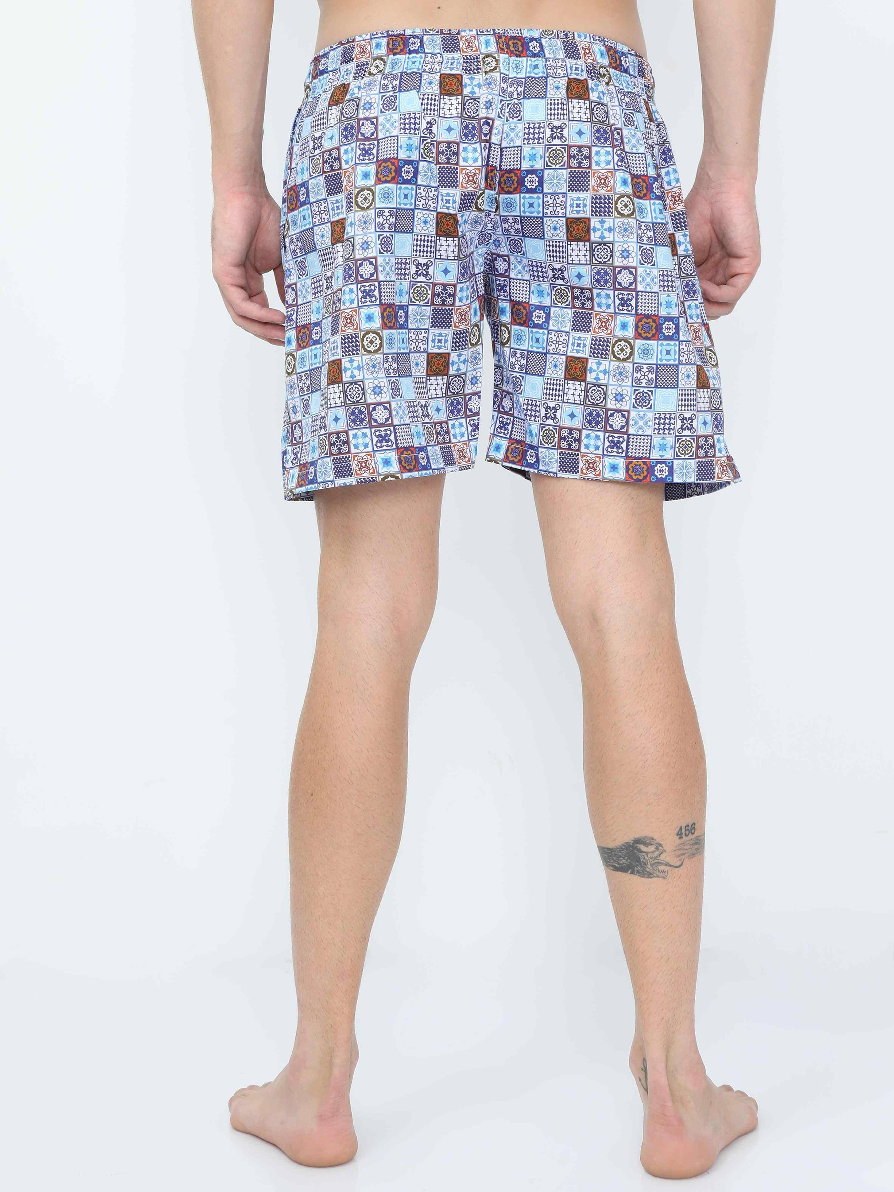 Fusion Blocks Digital Printed Men's Boxer - Guniaa Fashions