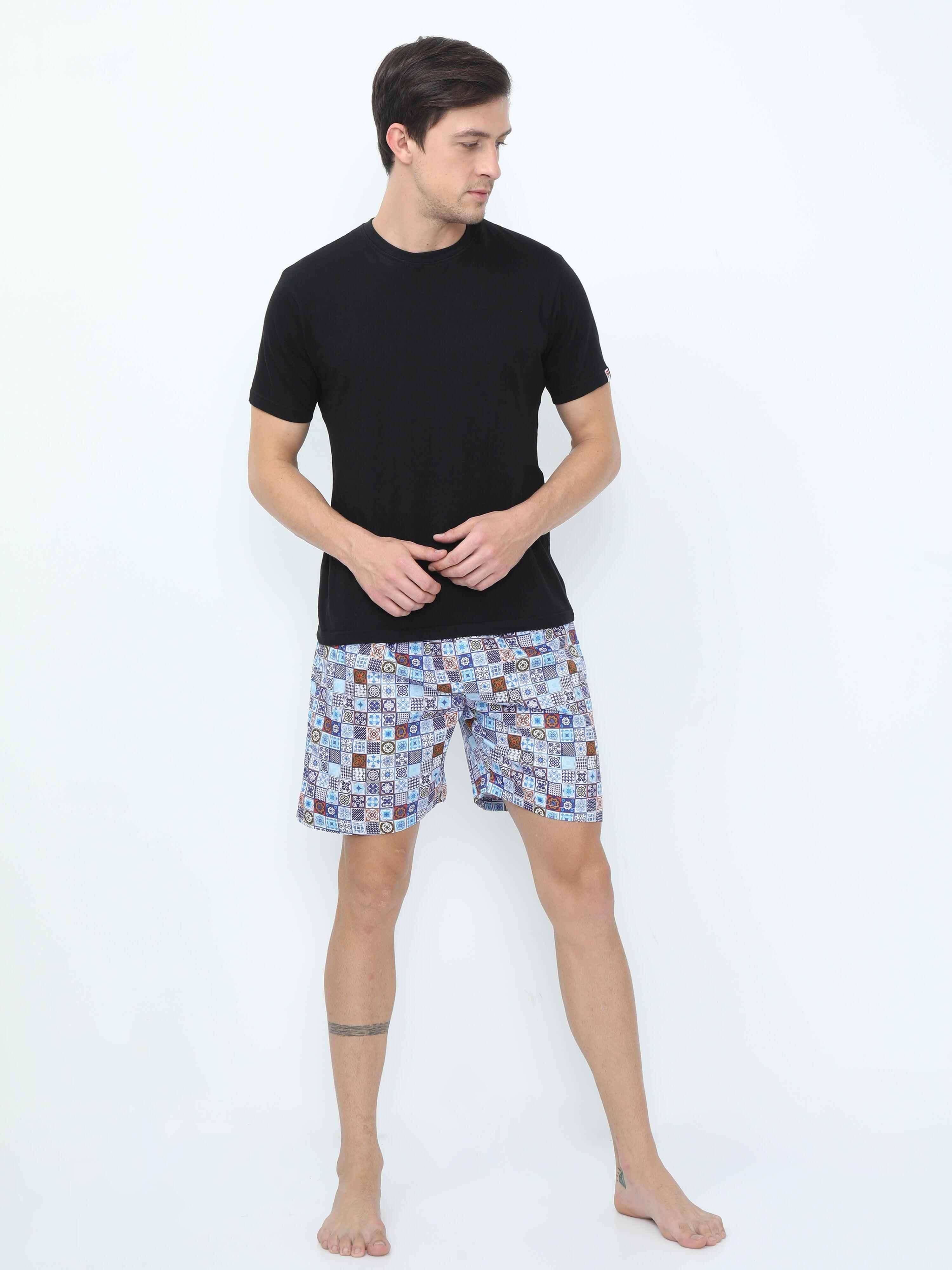 Fusion Blocks Digital Printed Men's Boxer - Guniaa Fashions