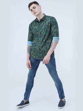 Greenleaf Cotton Digital Printed Shirt - Guniaa Fashions