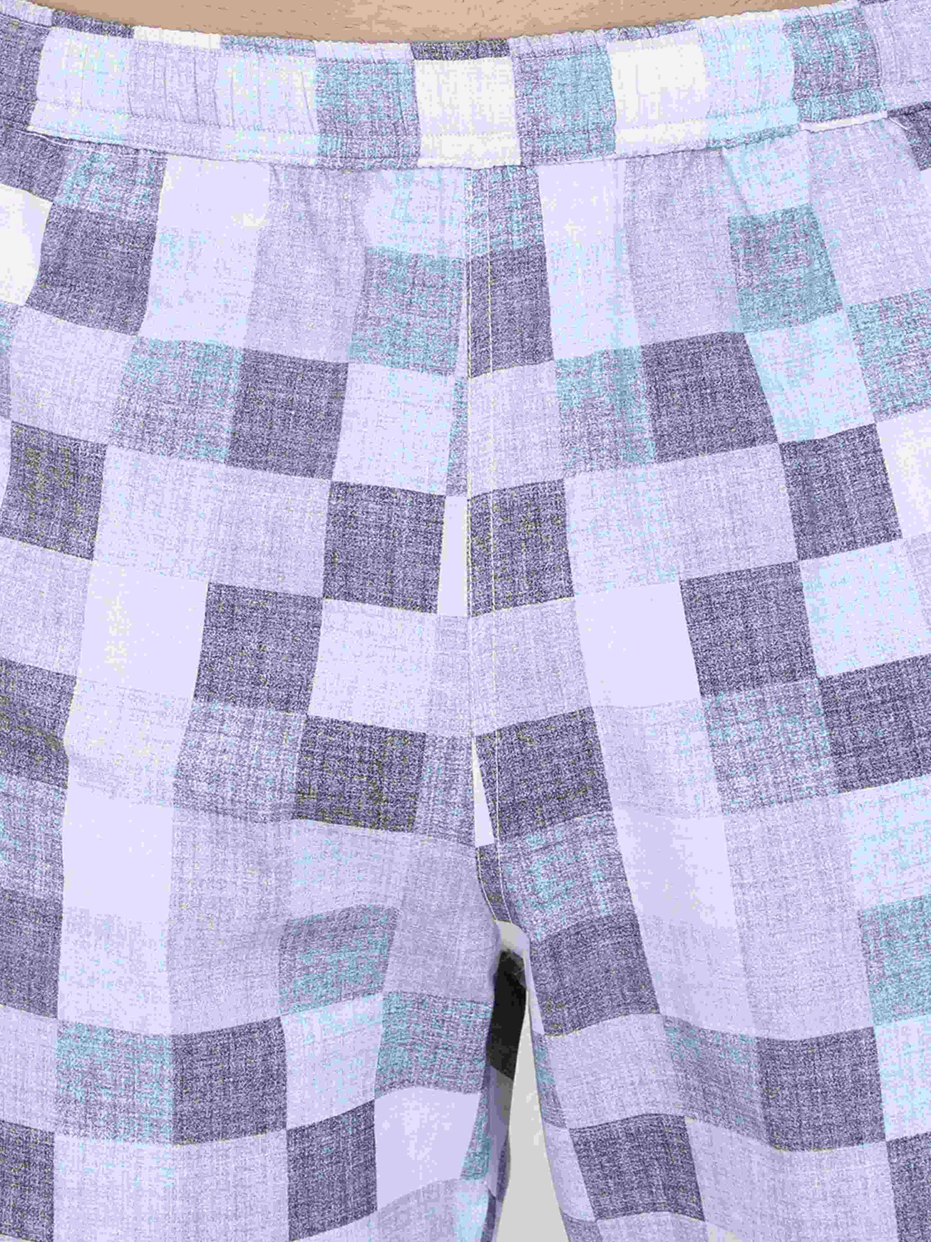 Guniaa Men's Chess Printed Night Wear Shorts - Guniaa Fashions