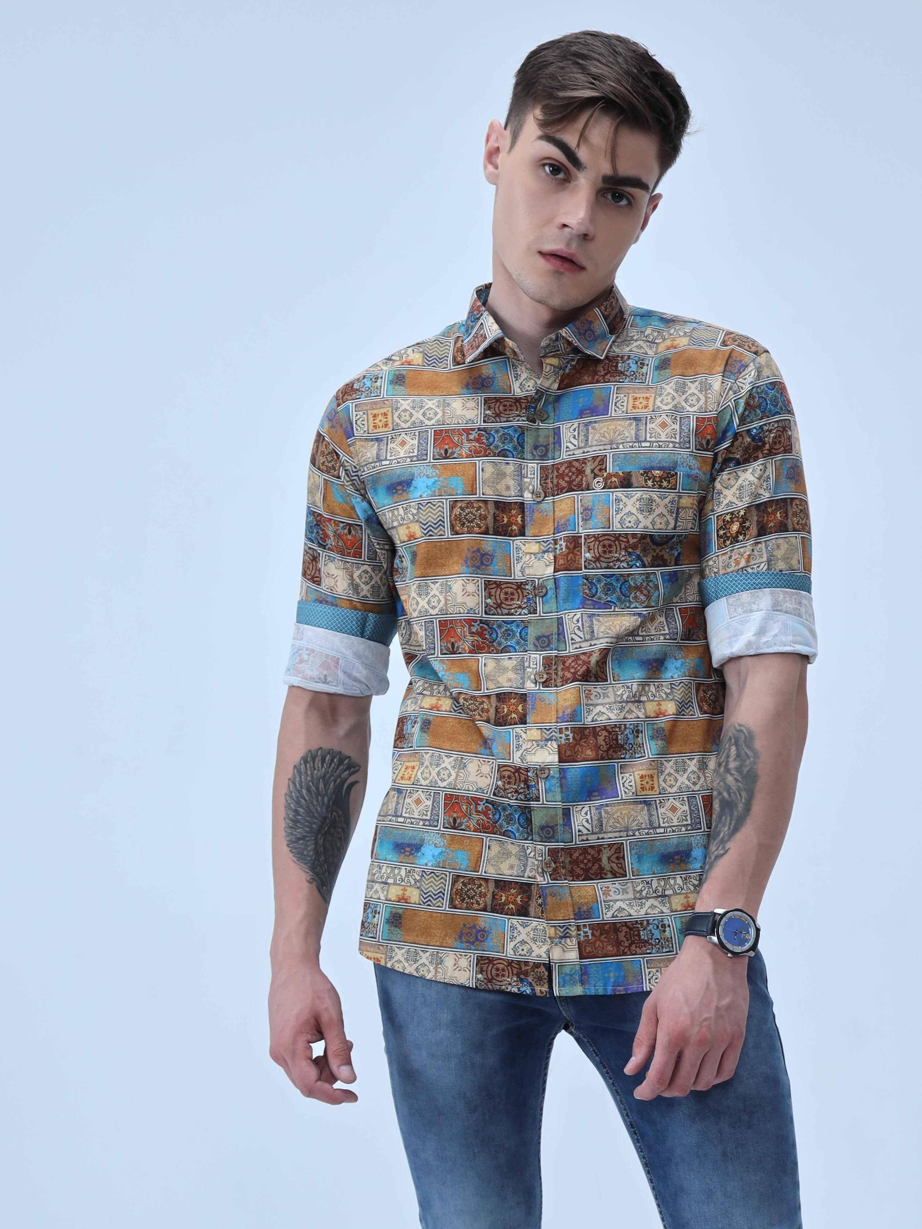 King Mens Digital Printed Casual Shirt - Guniaa Fashions