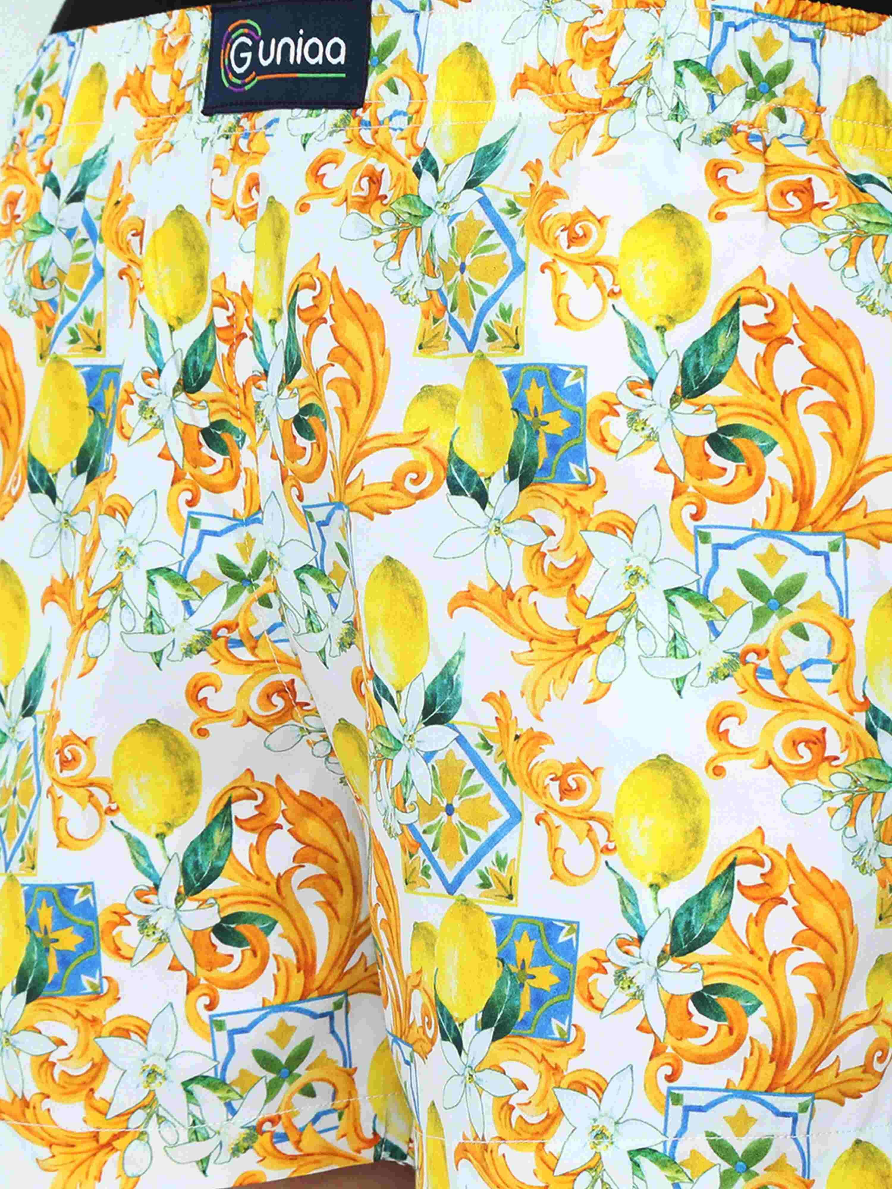 Lemon Cross Digital Printed Boxer - Guniaa Fashions