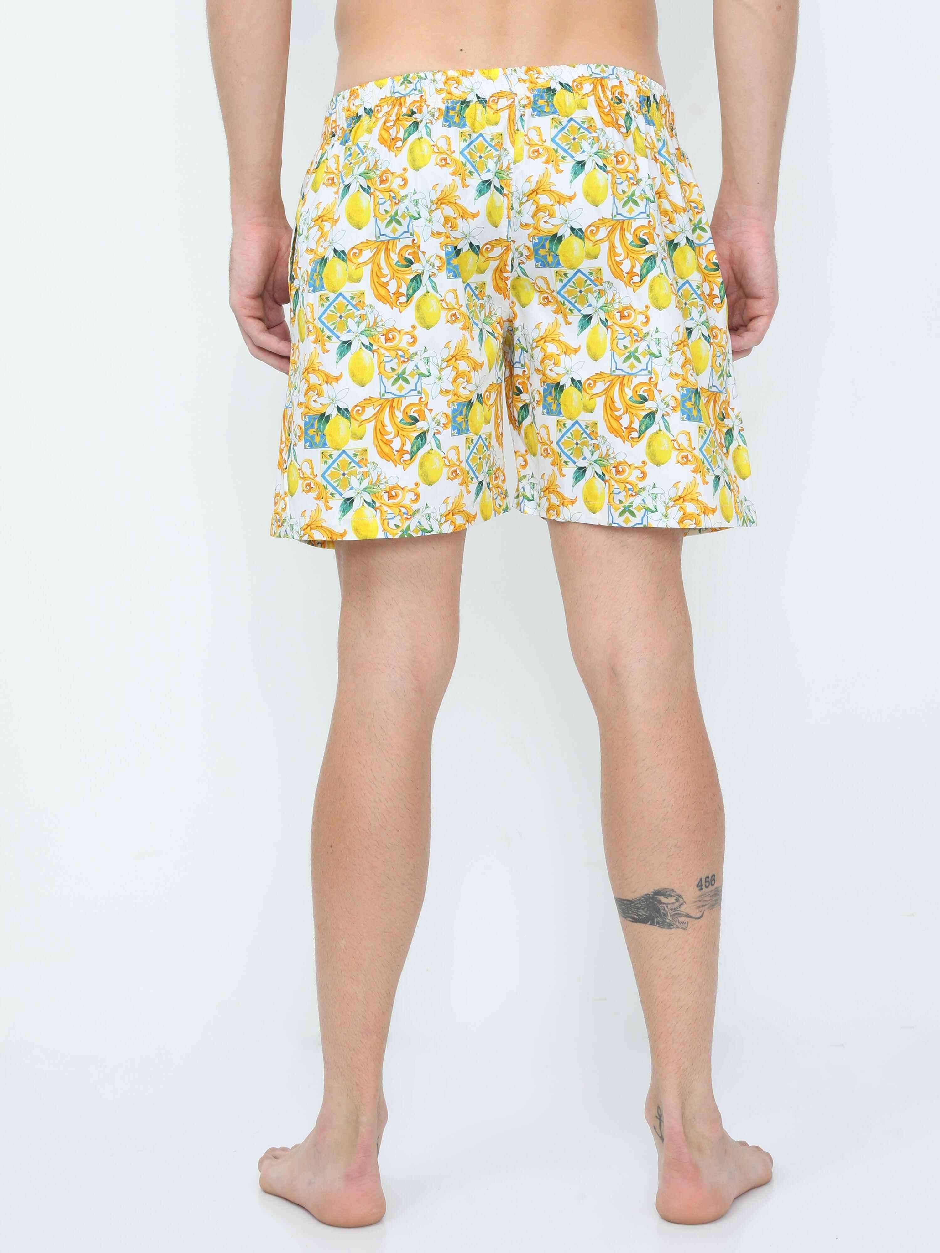 Lemon Cross Digital Printed Men's Boxer - Guniaa Fashions