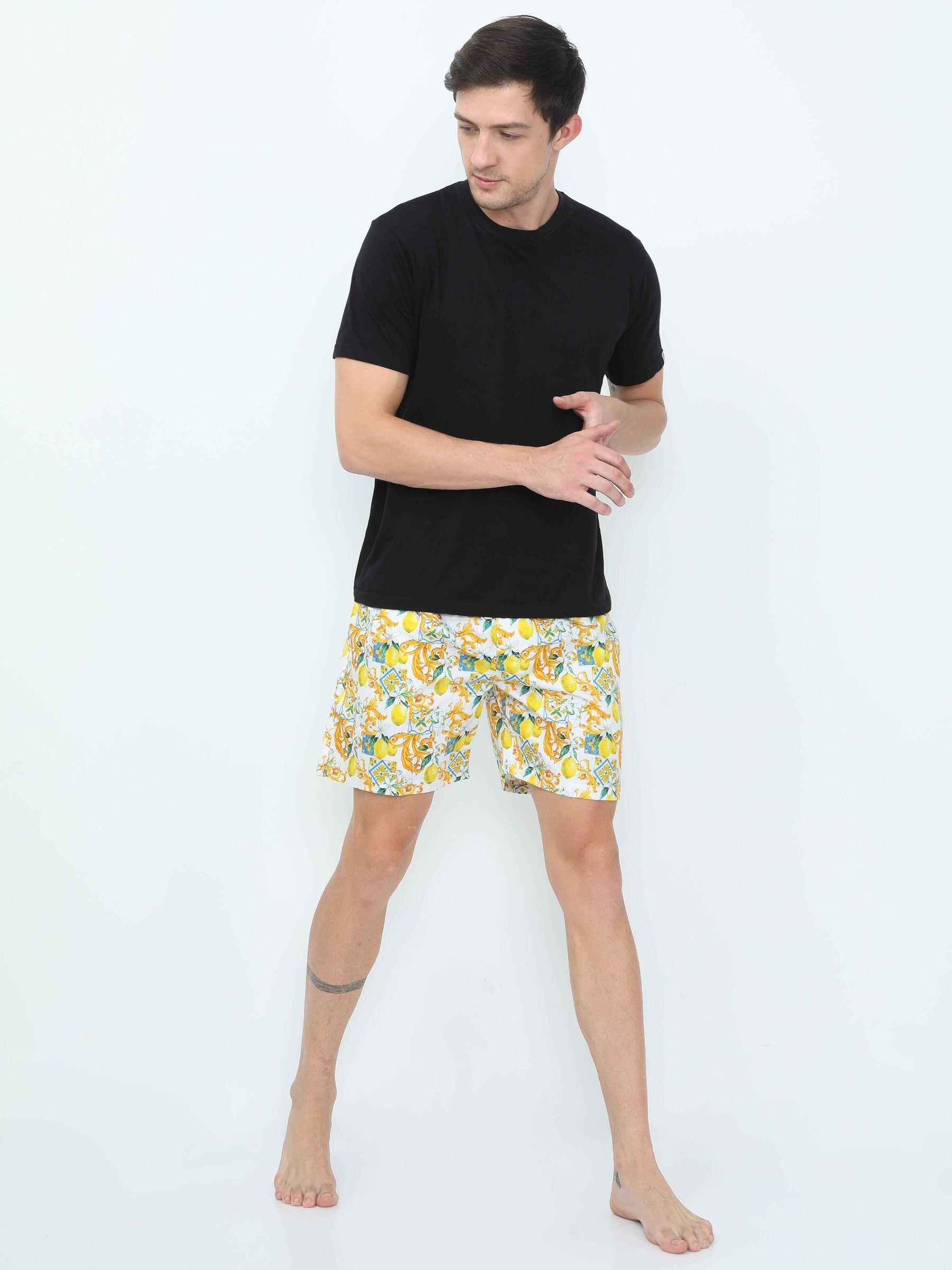 Lemon Cross Digital Printed Men's Boxer - Guniaa Fashions