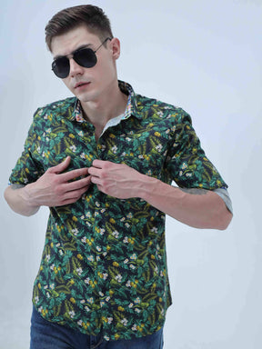 Lemony Tropic Digital Printed Full Shirt - Guniaa Fashions