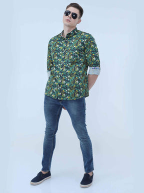 Lemony Tropic Digital Printed Full Shirt - Guniaa Fashions