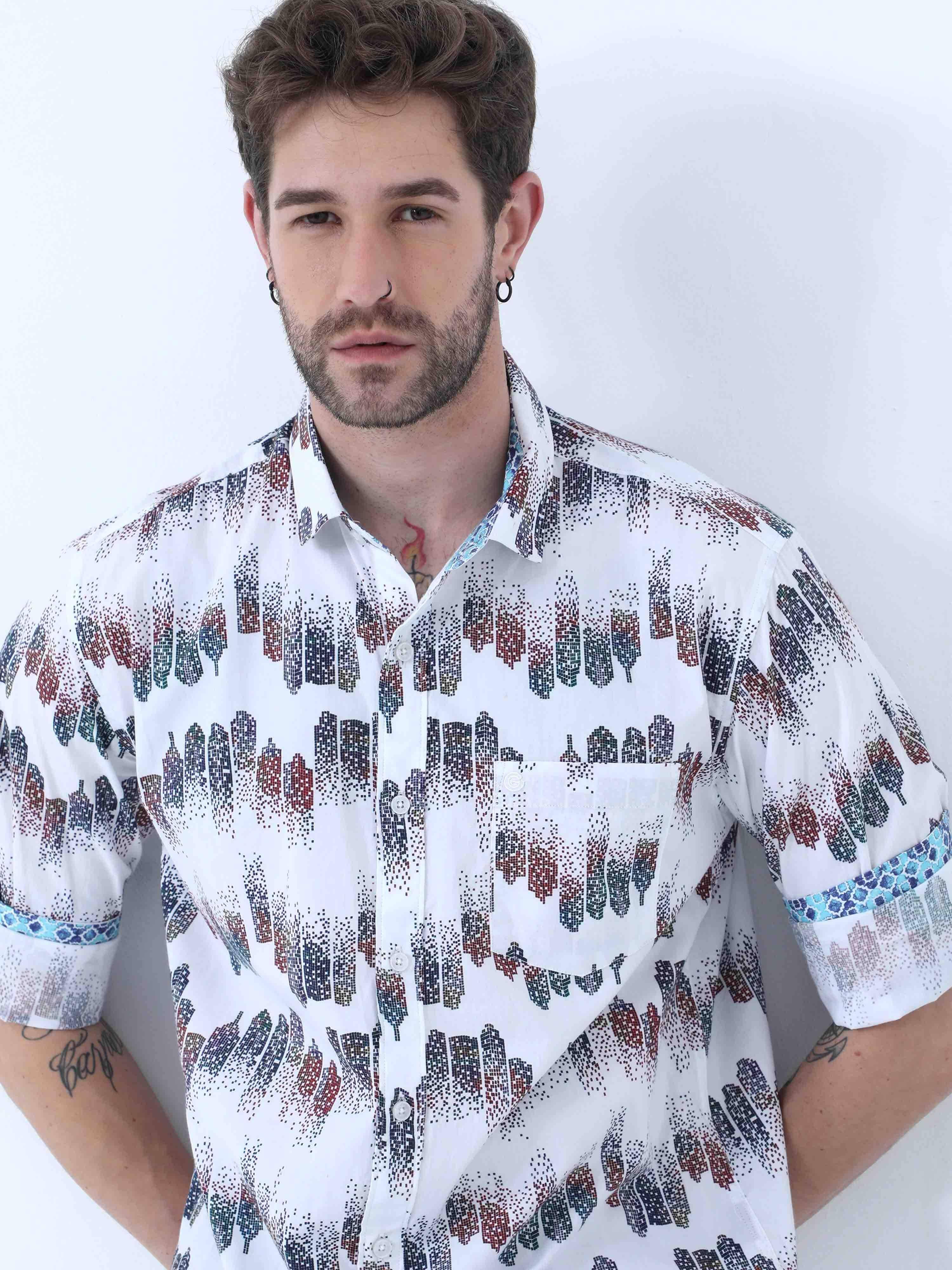 Limited edition Multi Colour Digital Printed Shirt - Guniaa Fashions