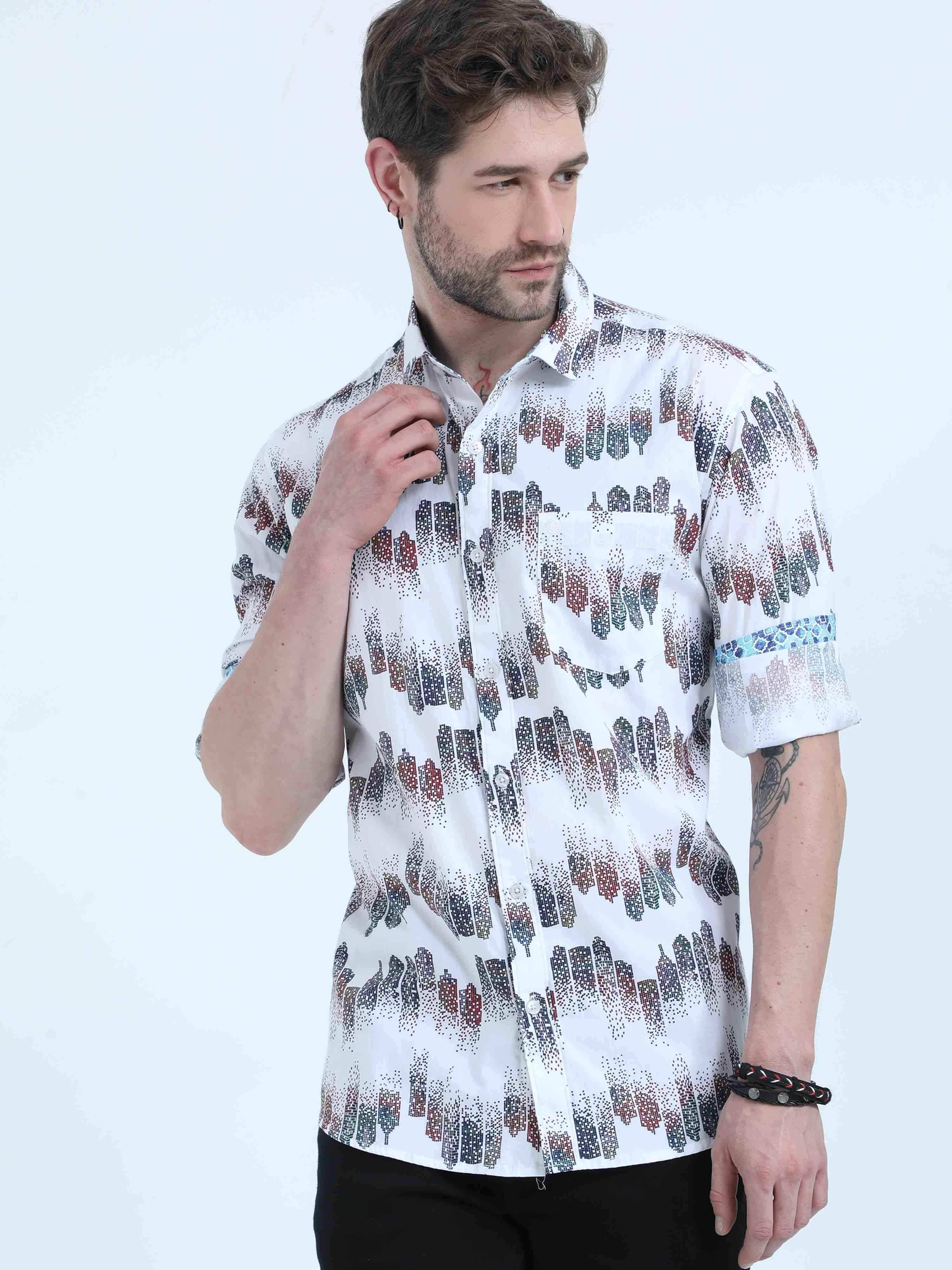 Limited edition Multi Colour Digital Printed Shirt - Guniaa Fashions