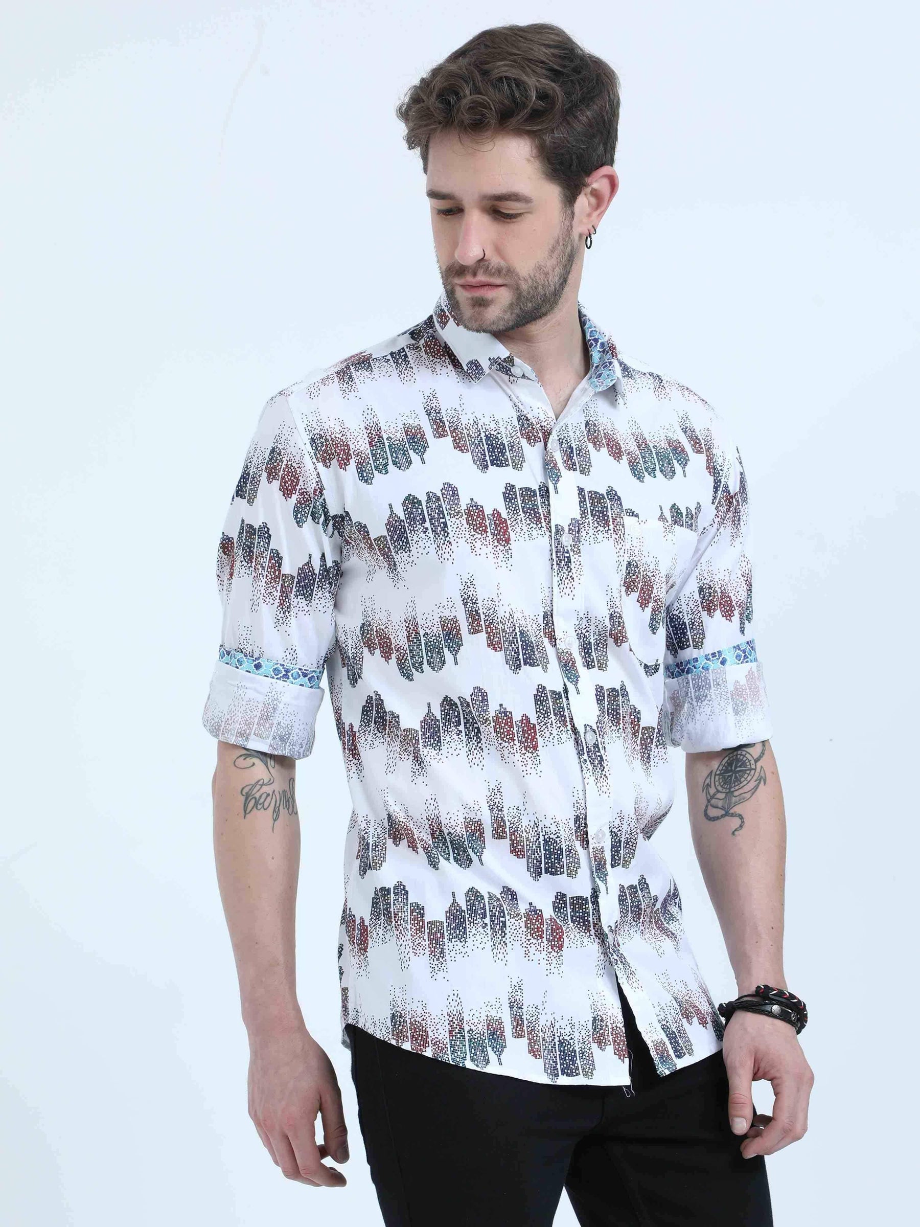 Limited edition Multi Colour Digital Printed Shirt - Guniaa Fashions