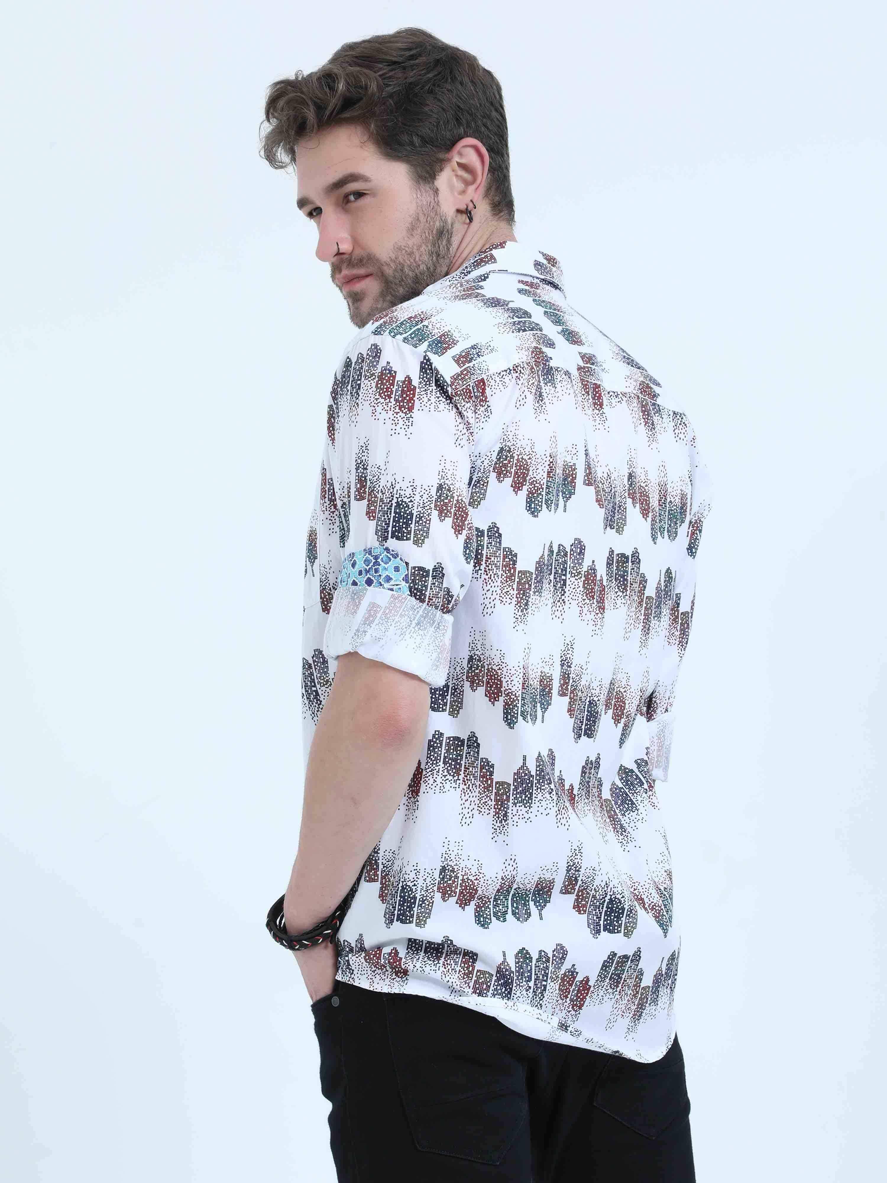 Limited edition Multi Colour Digital Printed Shirt - Guniaa Fashions