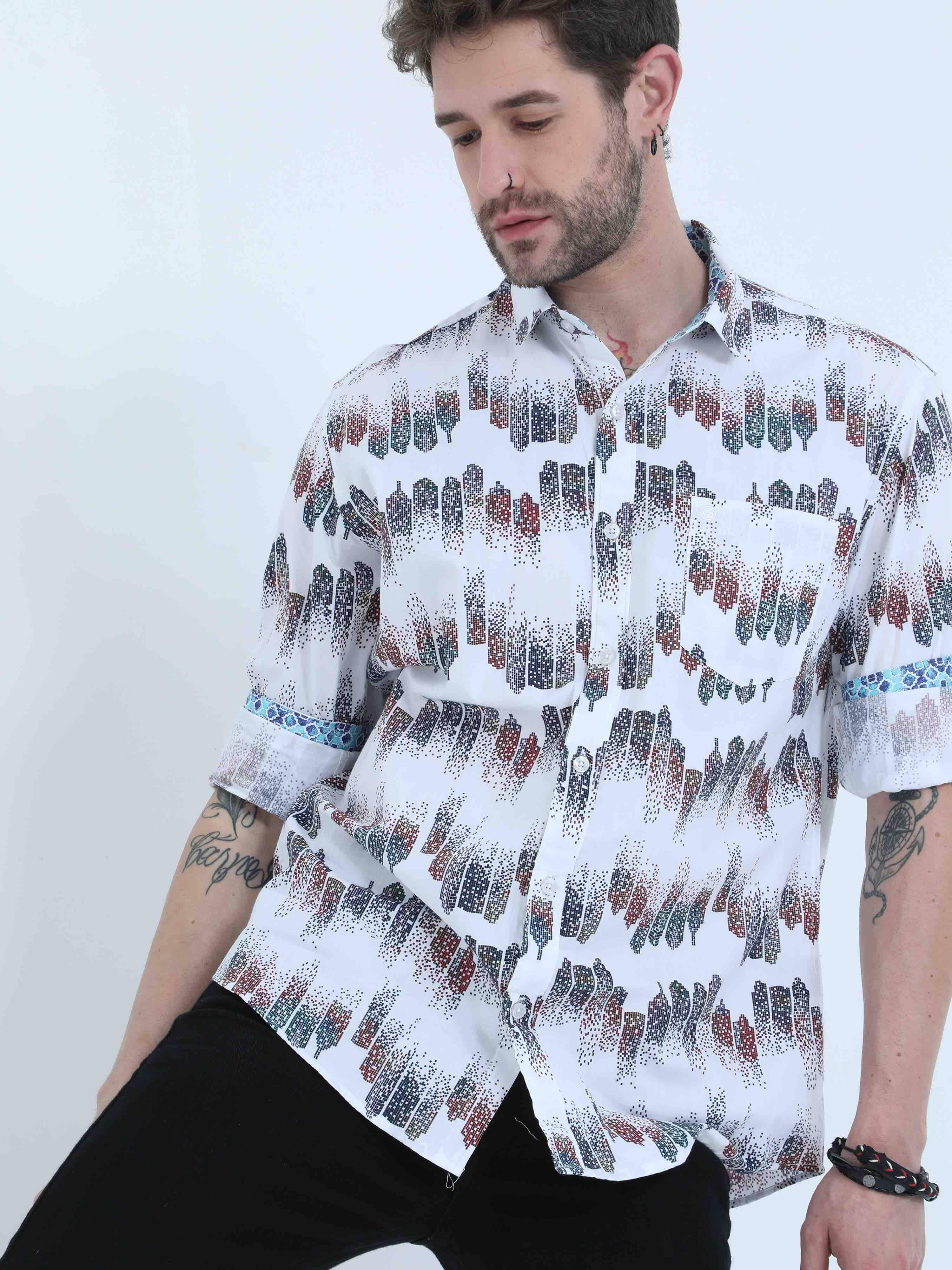 Limited edition Multi Colour Digital Printed Shirt - Guniaa Fashions