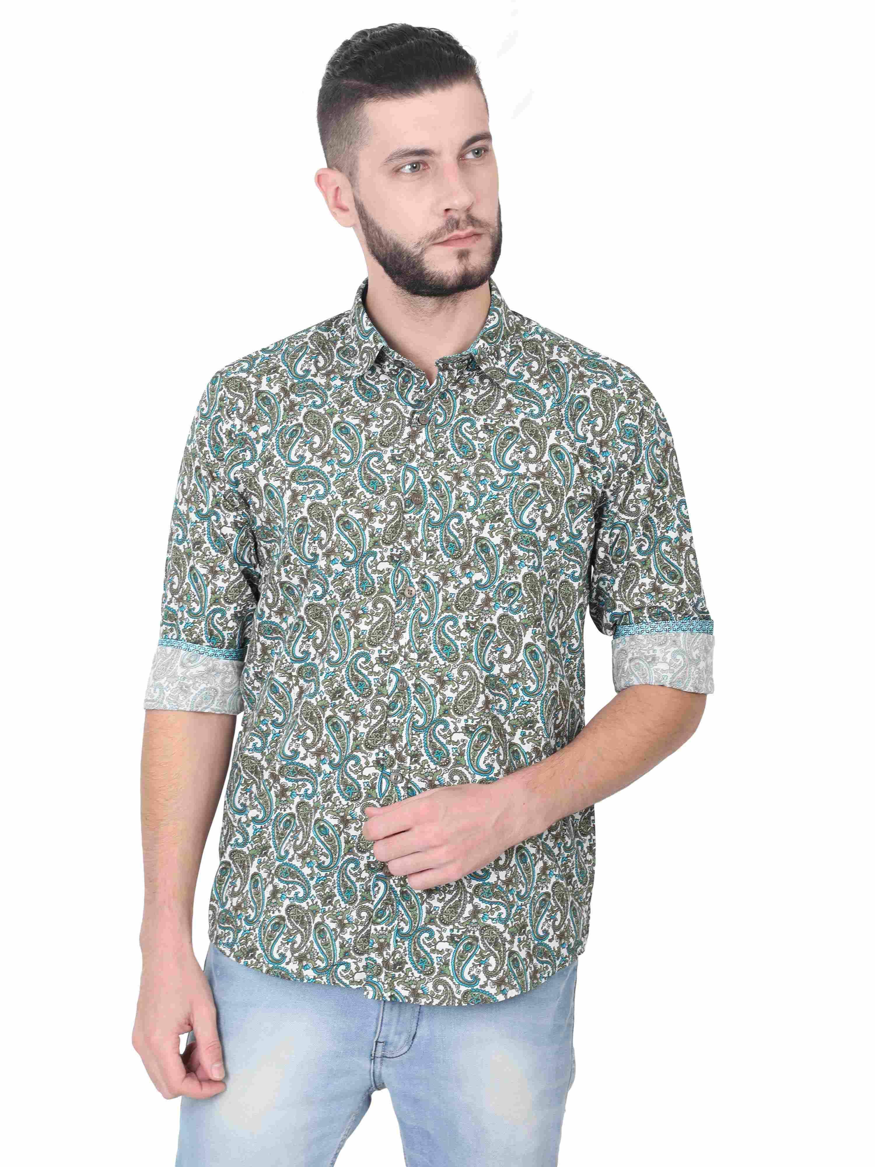 Mark Paisley All-over Men's Shirt - Guniaa Fashions