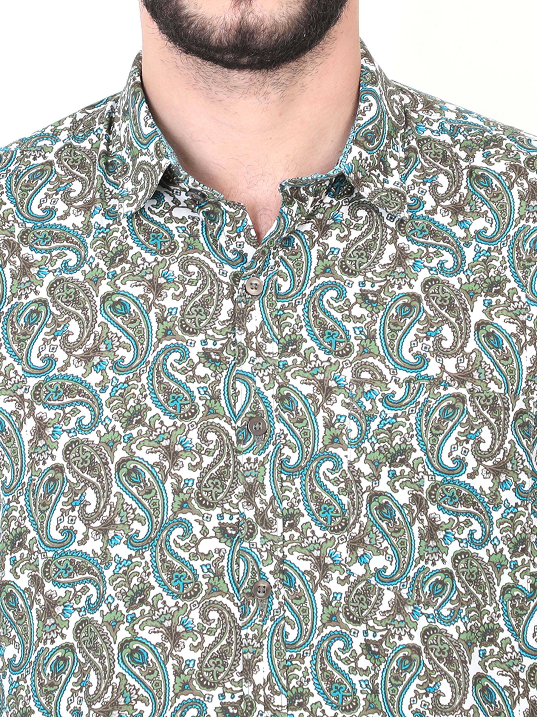 Mark Paisley All-over Men's Shirt - Guniaa Fashions