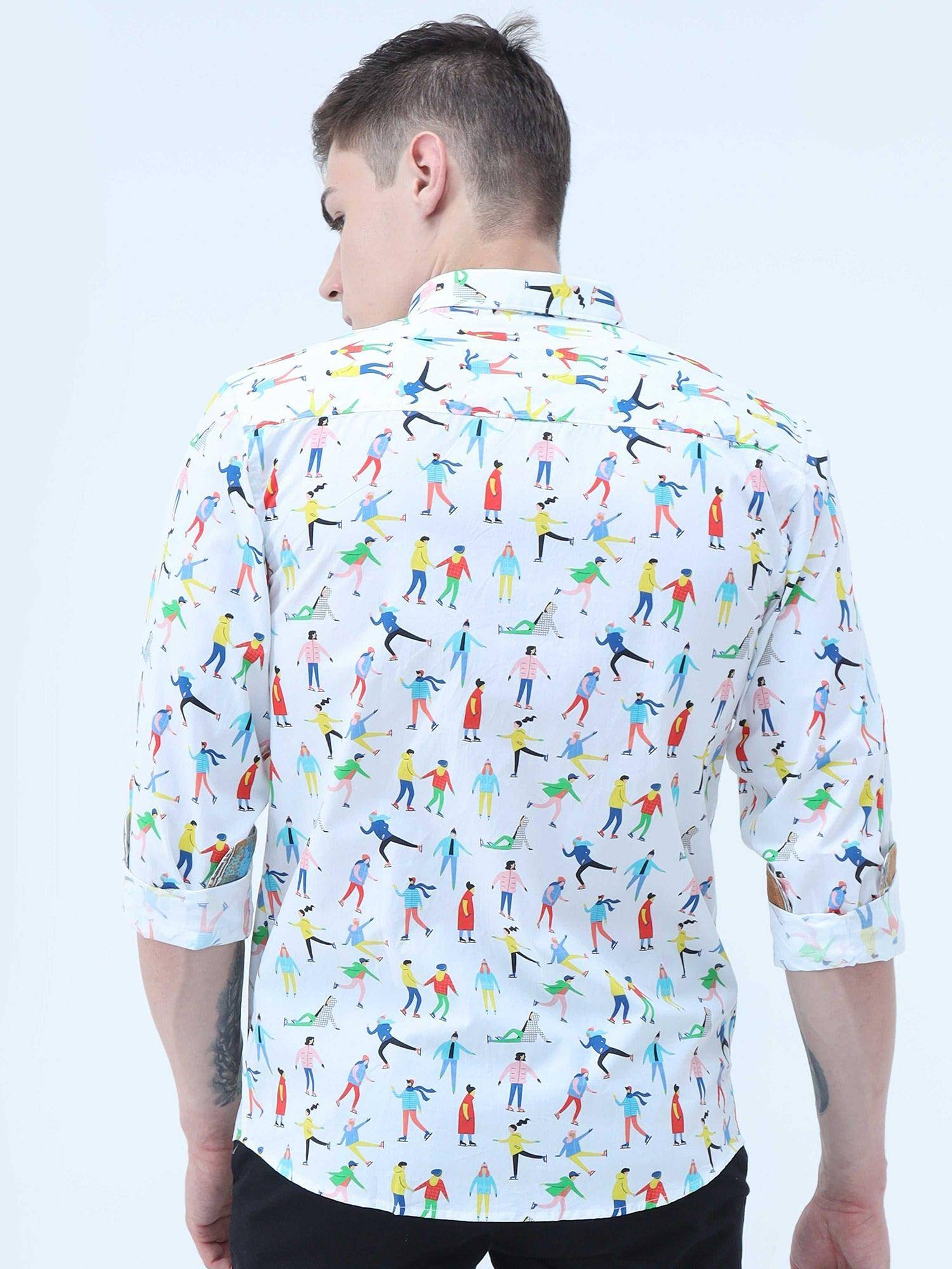 Multi Colour Digital Printed Shirt - Guniaa Fashions