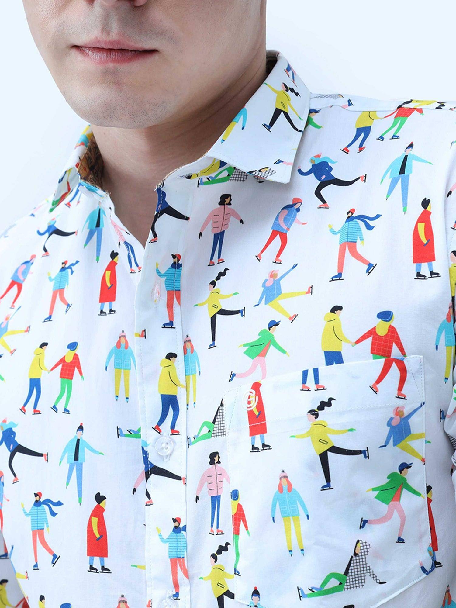 Multi Colour Digital Printed Shirt - Guniaa Fashions