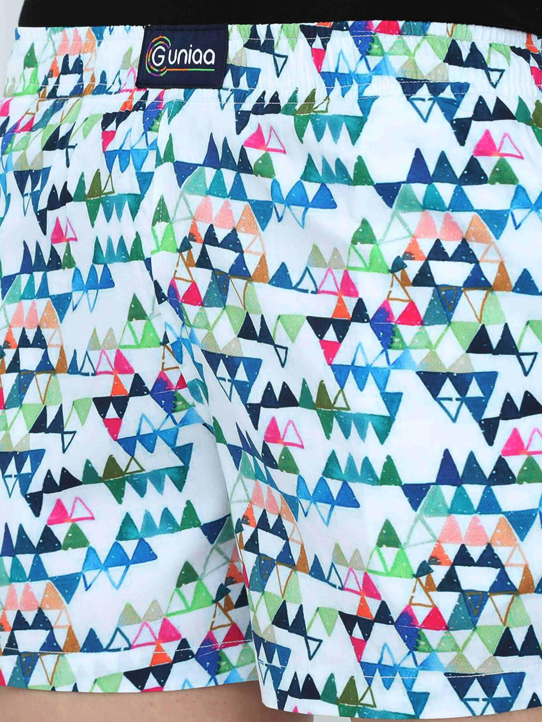 Multicolor Triangle Digital Printed Boxer - Guniaa Fashions