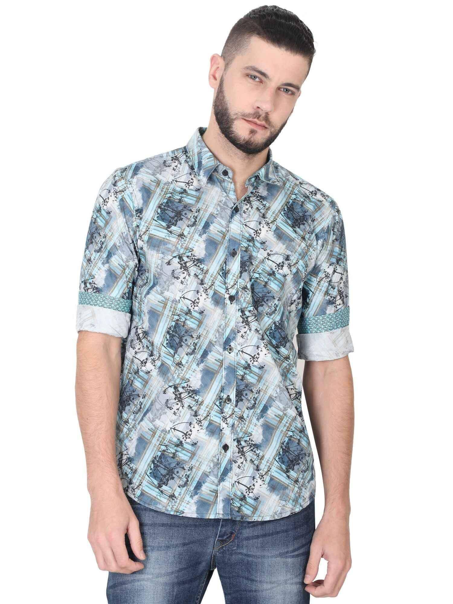 Nico Men's Printed Casual Shirt - Guniaa Fashions