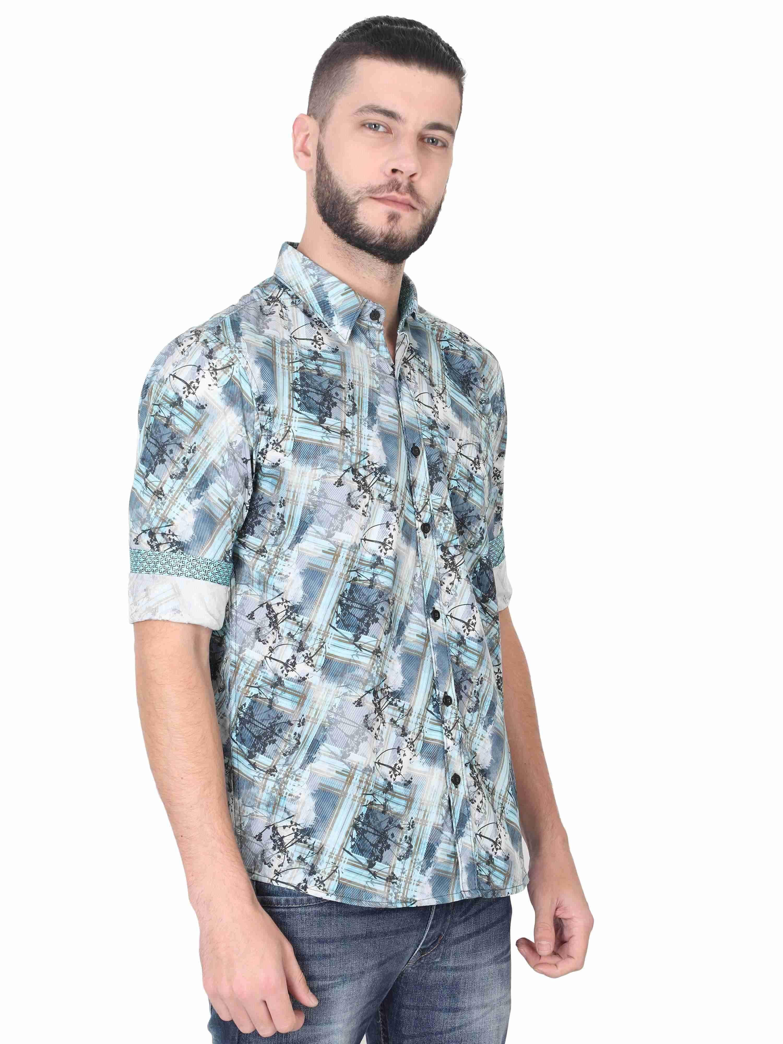 Nico Men's Printed Casual Shirt - Guniaa Fashions