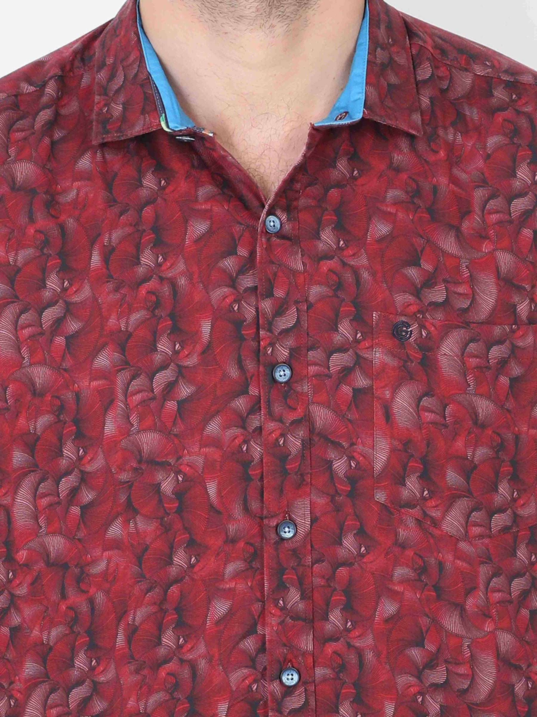 Paul Men's Maroon Casual Shirt - Guniaa Fashions