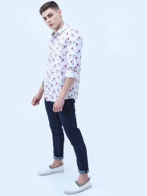 Premium - Floral Summer Light Cotton Full Shirt - Guniaa Fashions