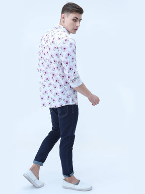 Premium - Floral Summer Light Cotton Full Shirt - Guniaa Fashions