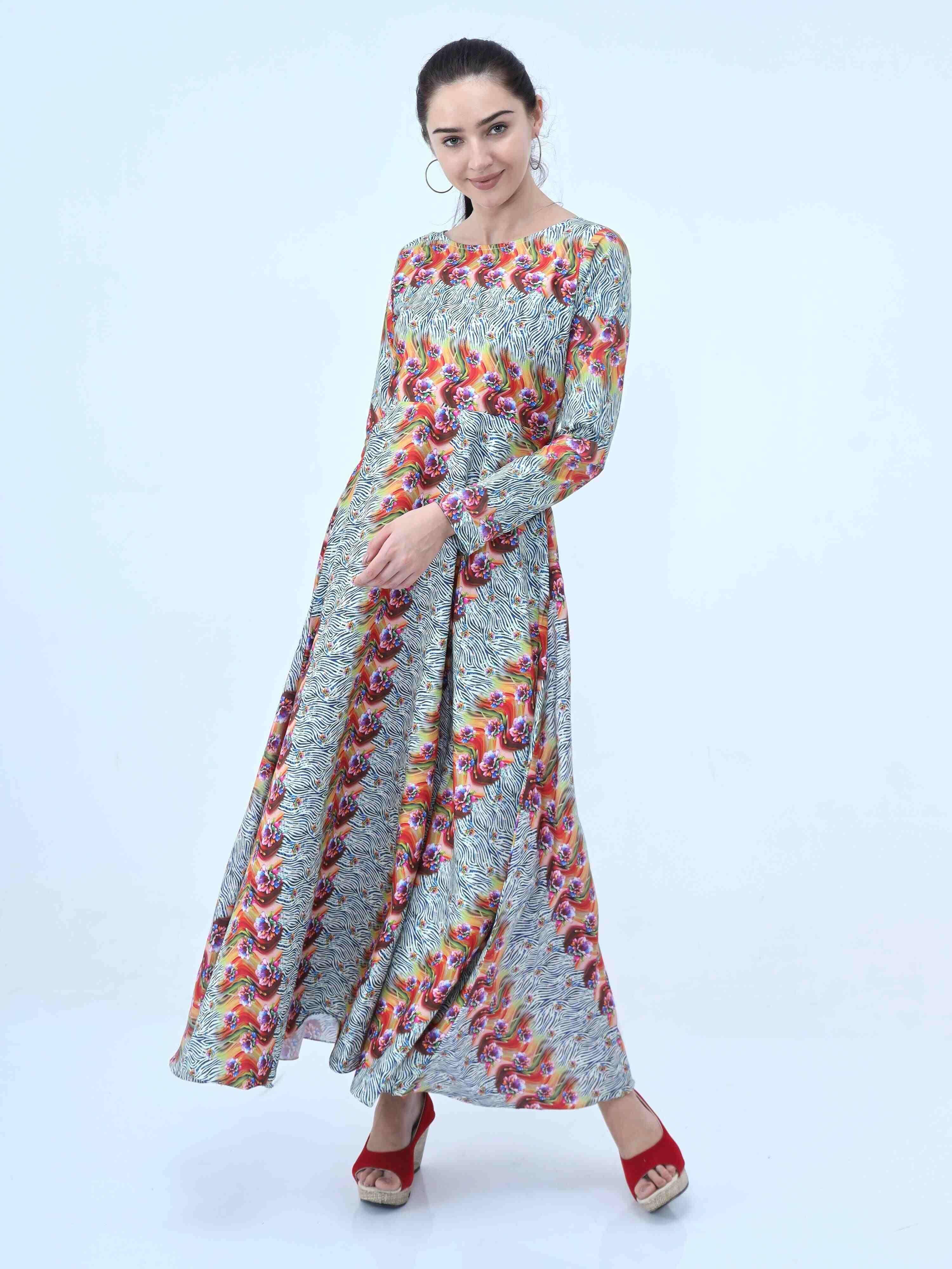 Red Floral Maxi - Guniaa Fashions