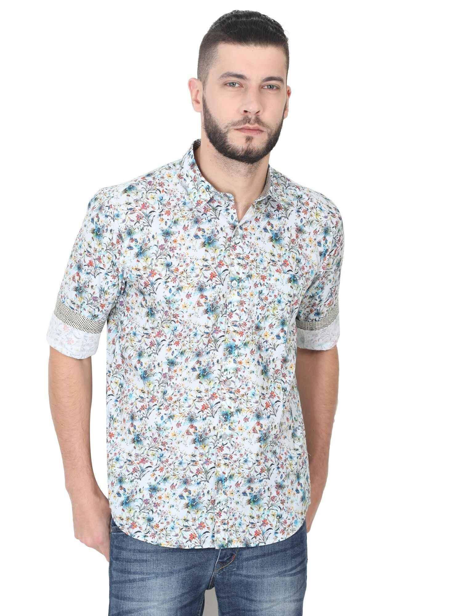 Reuben Men's Floral Casual Shirt - Guniaa Fashions