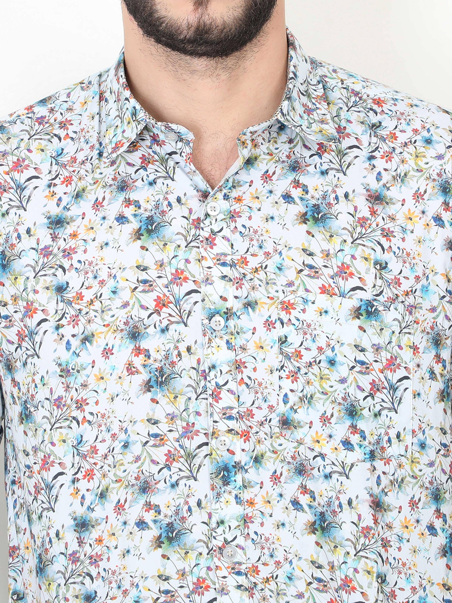 Reuben Men's Floral Casual Shirt - Guniaa Fashions