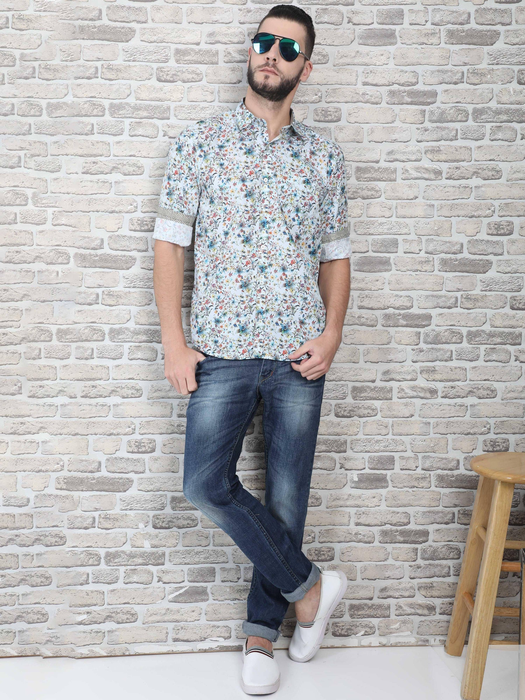 Reuben Men's Floral Casual Shirt - Guniaa Fashions