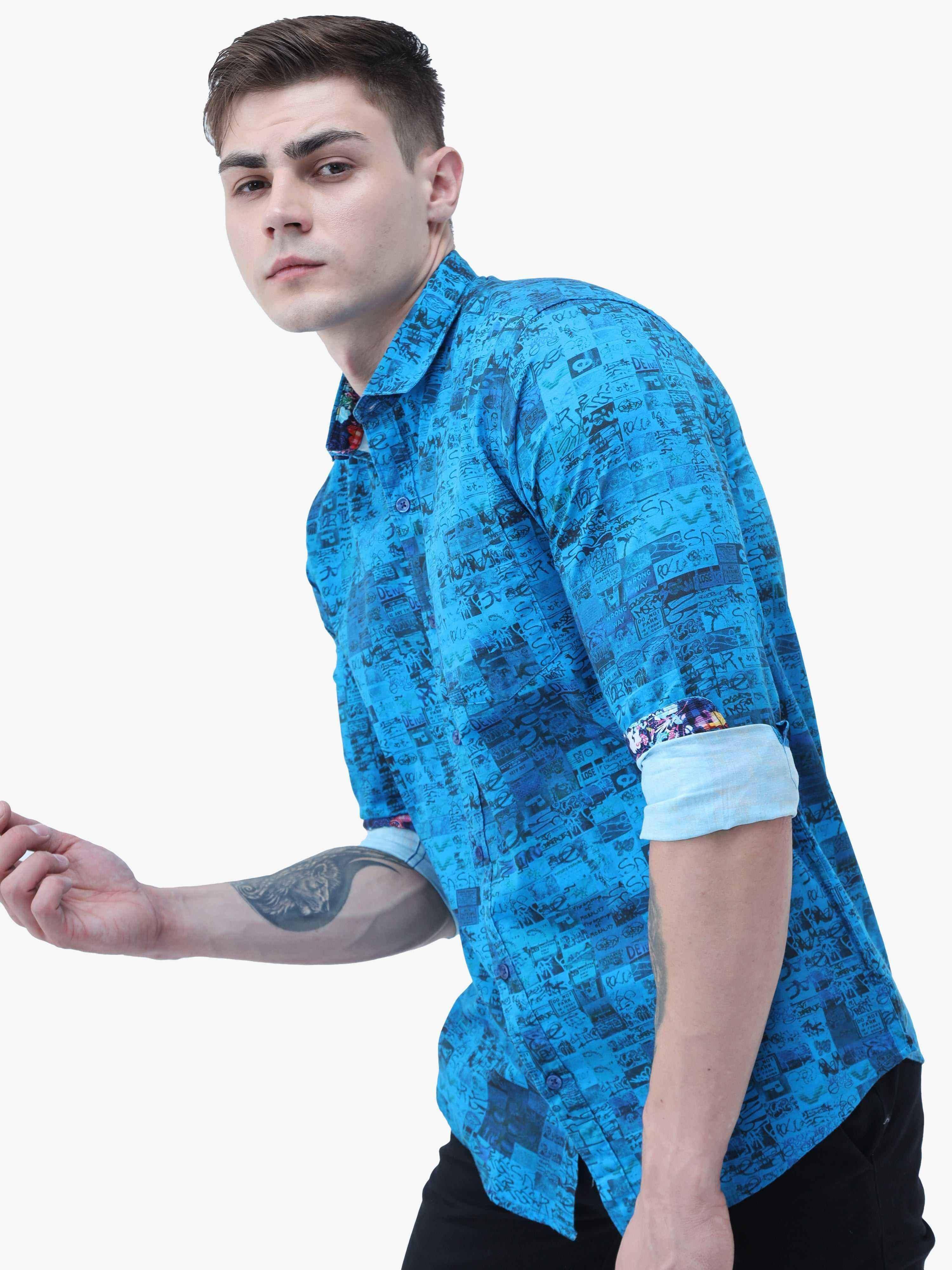 Samuel Men's Printed Casual Shirt - Guniaa Fashions