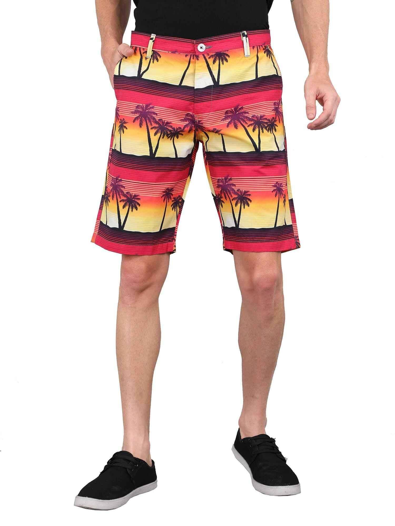 Sun Set Digital Printed Giza Cotton Men's Shorts - Guniaa Fashions