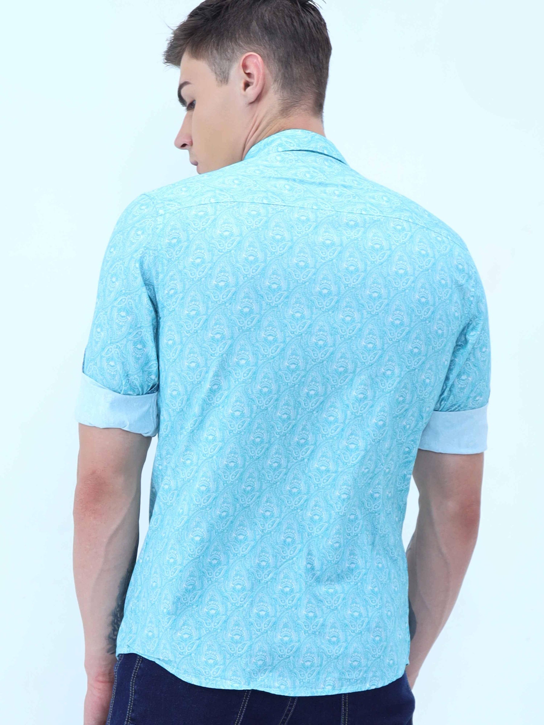 Tiny Paisley Digital Printed Shirt - Guniaa Fashions