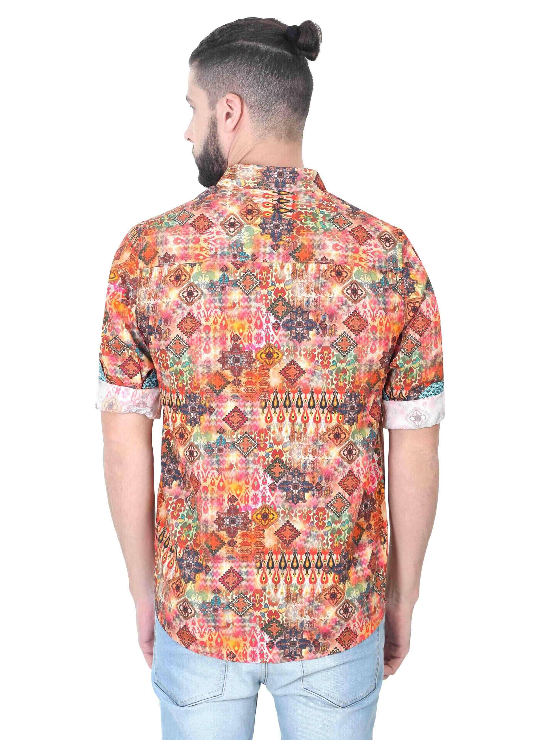 Trendy Ikat Digital Printed Full Shirt - Guniaa Fashions