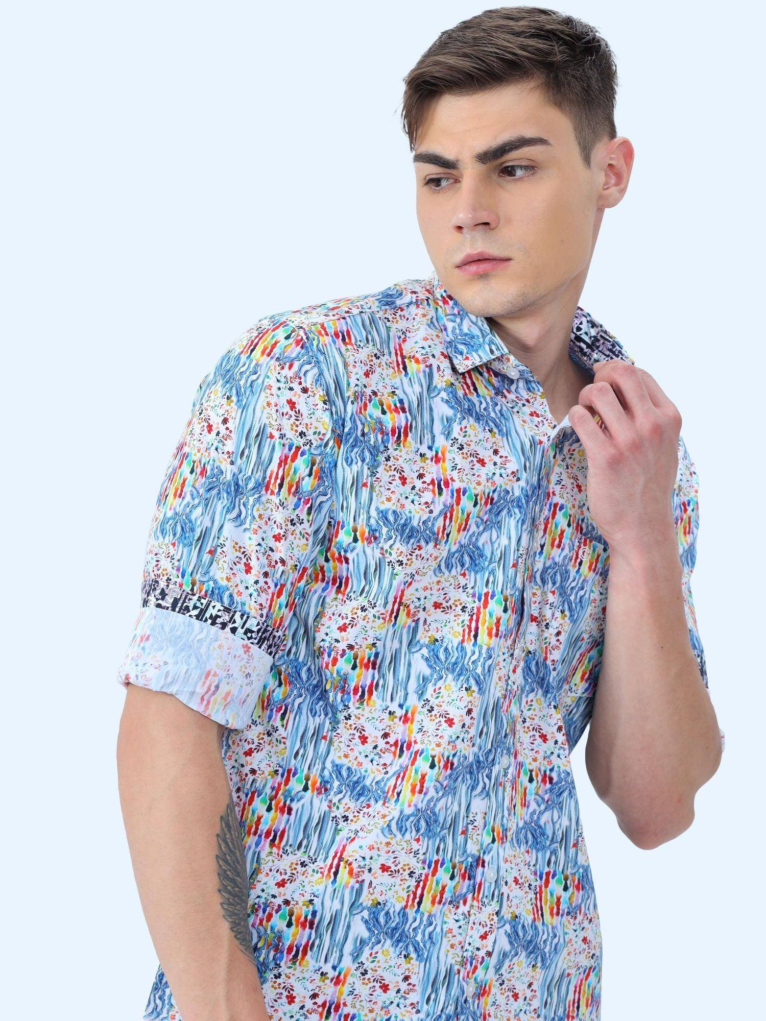 Vangogh Men's Printed Casual Shirt - Guniaa Fashions