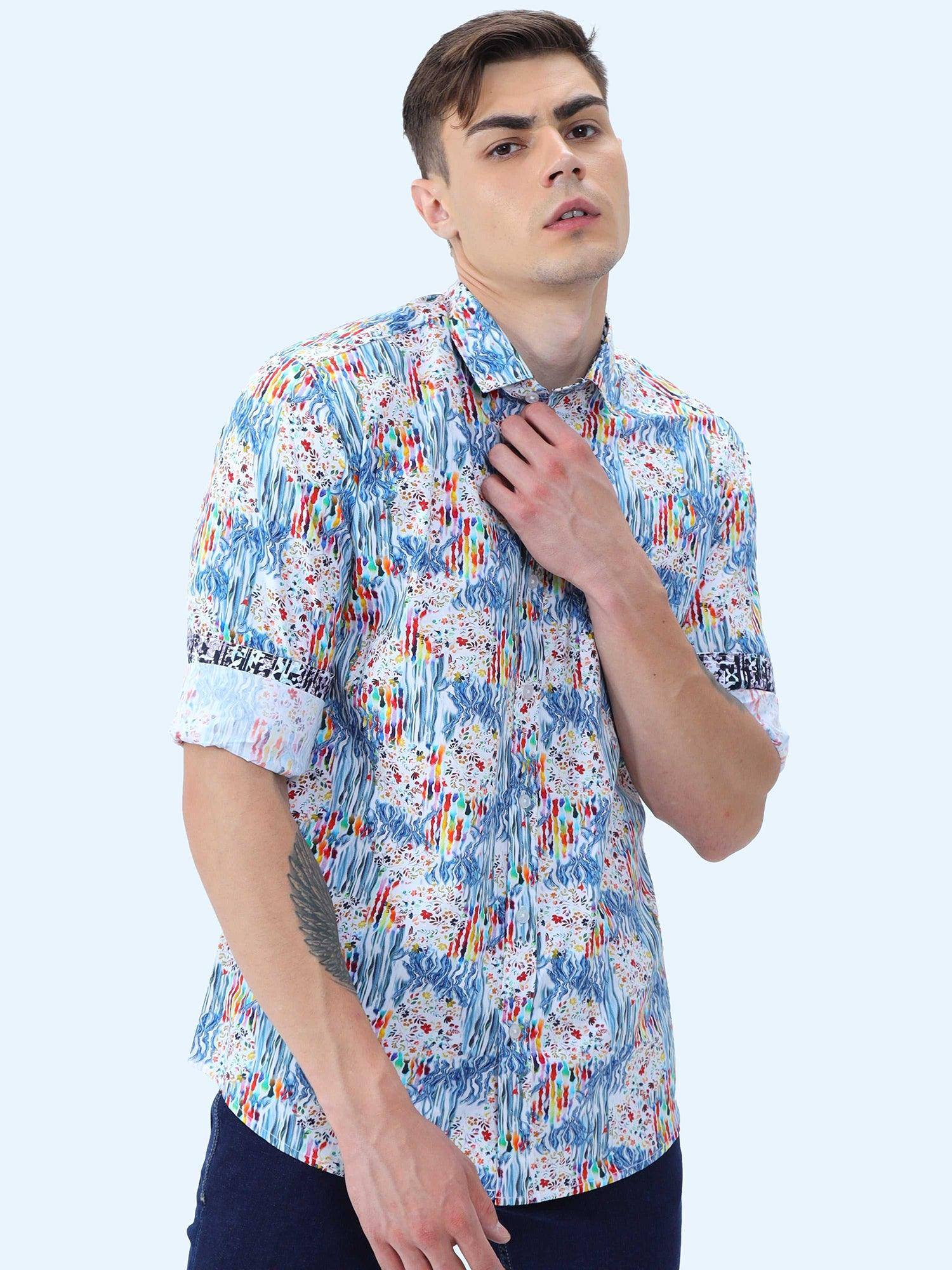 Vangogh Men's Printed Casual Shirt - Guniaa Fashions