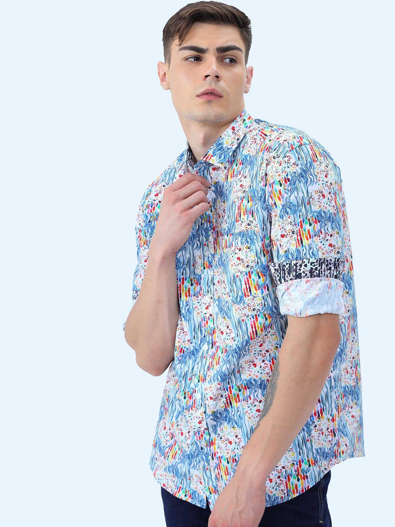 Vangogh Men's Printed Casual Shirt - Guniaa Fashions