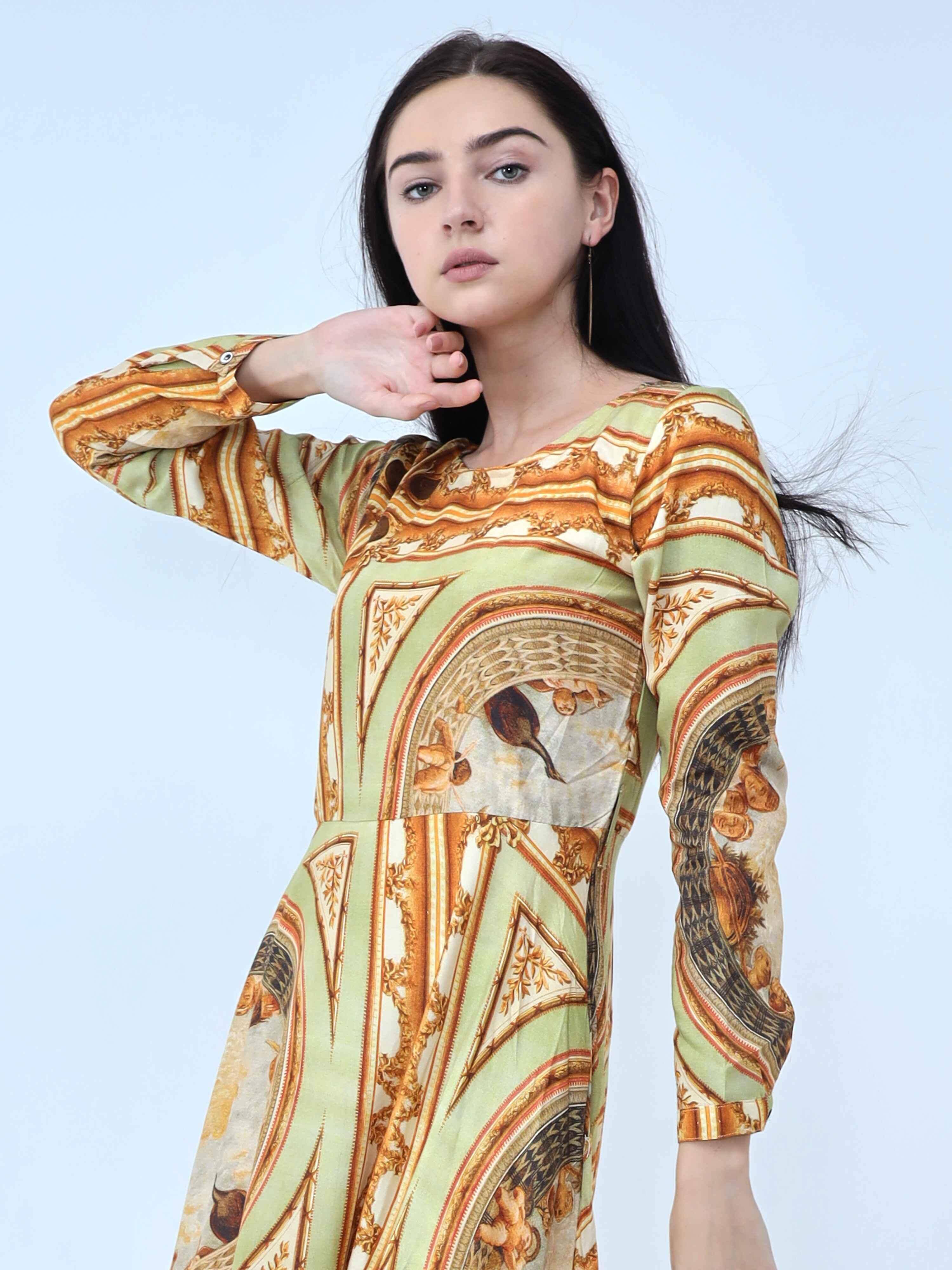 Vintage Inspired Print Maxi - Guniaa Fashions